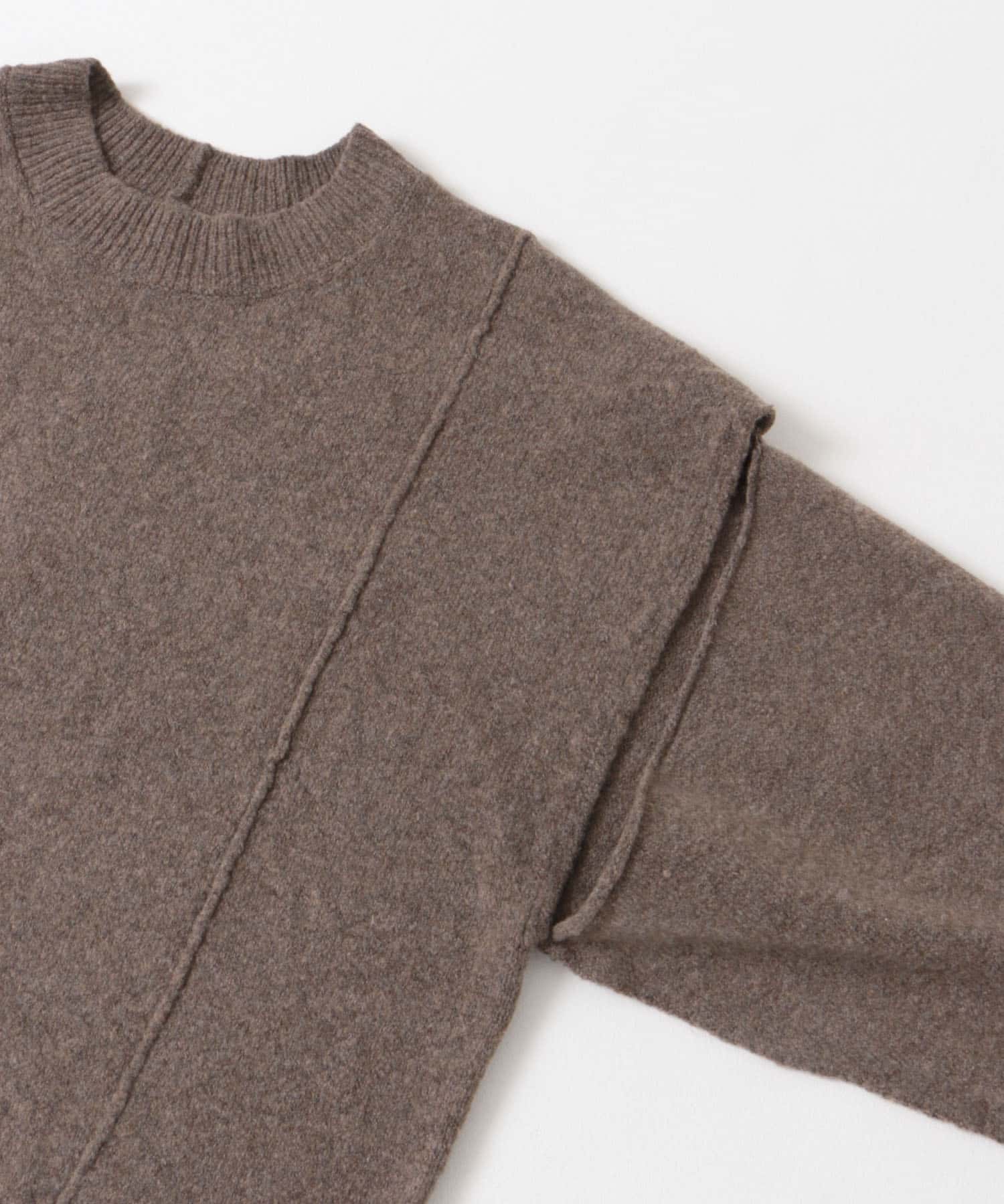CUTOUTアウトリンキングニット BROWN one