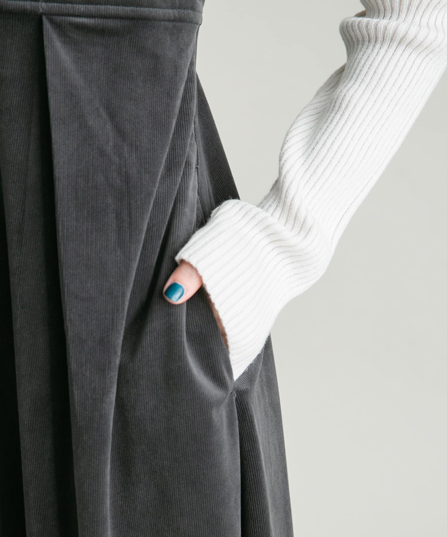 ビスチェデザインマキシワンピース CHARCOAL 38