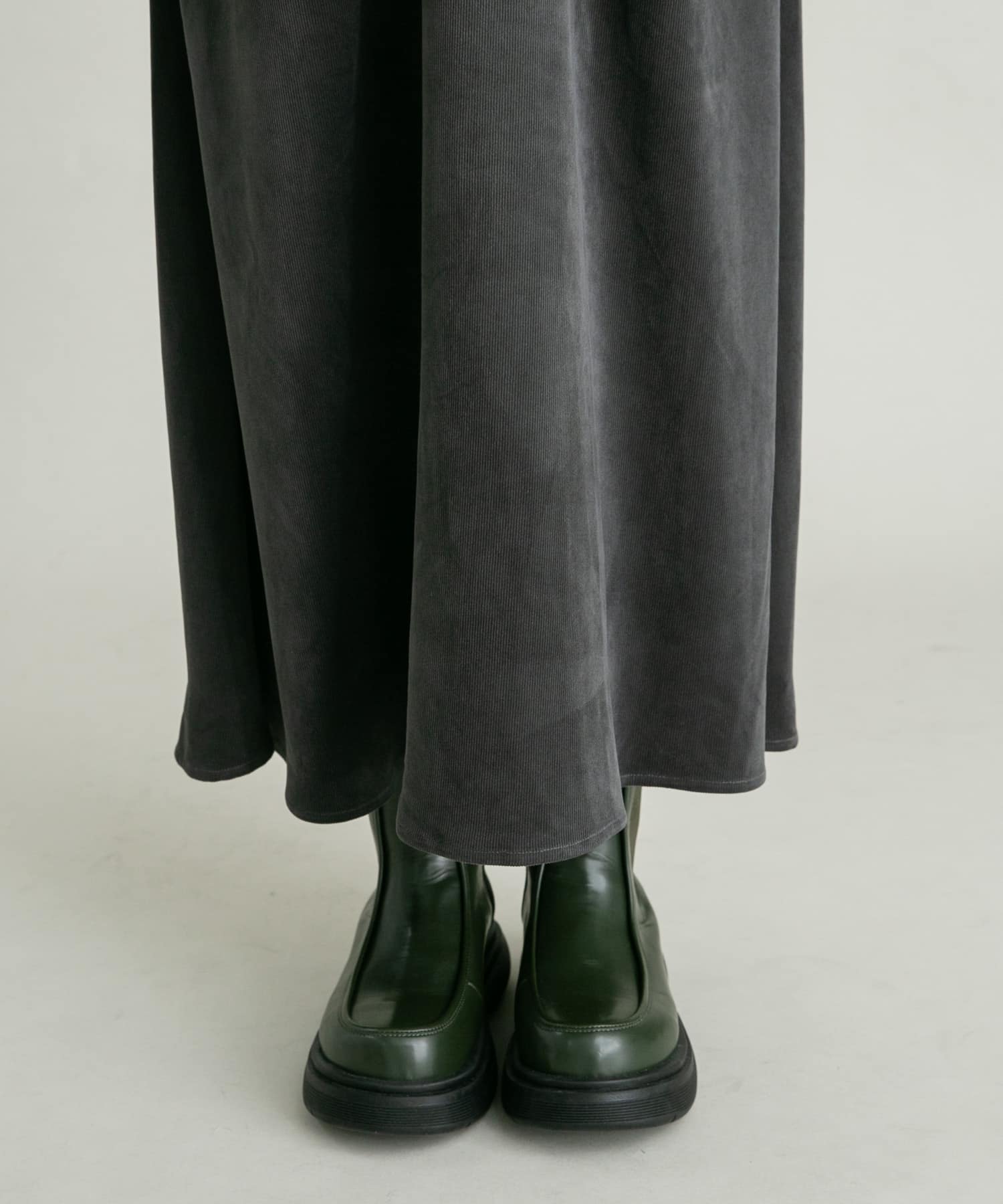 ビスチェデザインマキシワンピース CHARCOAL 38