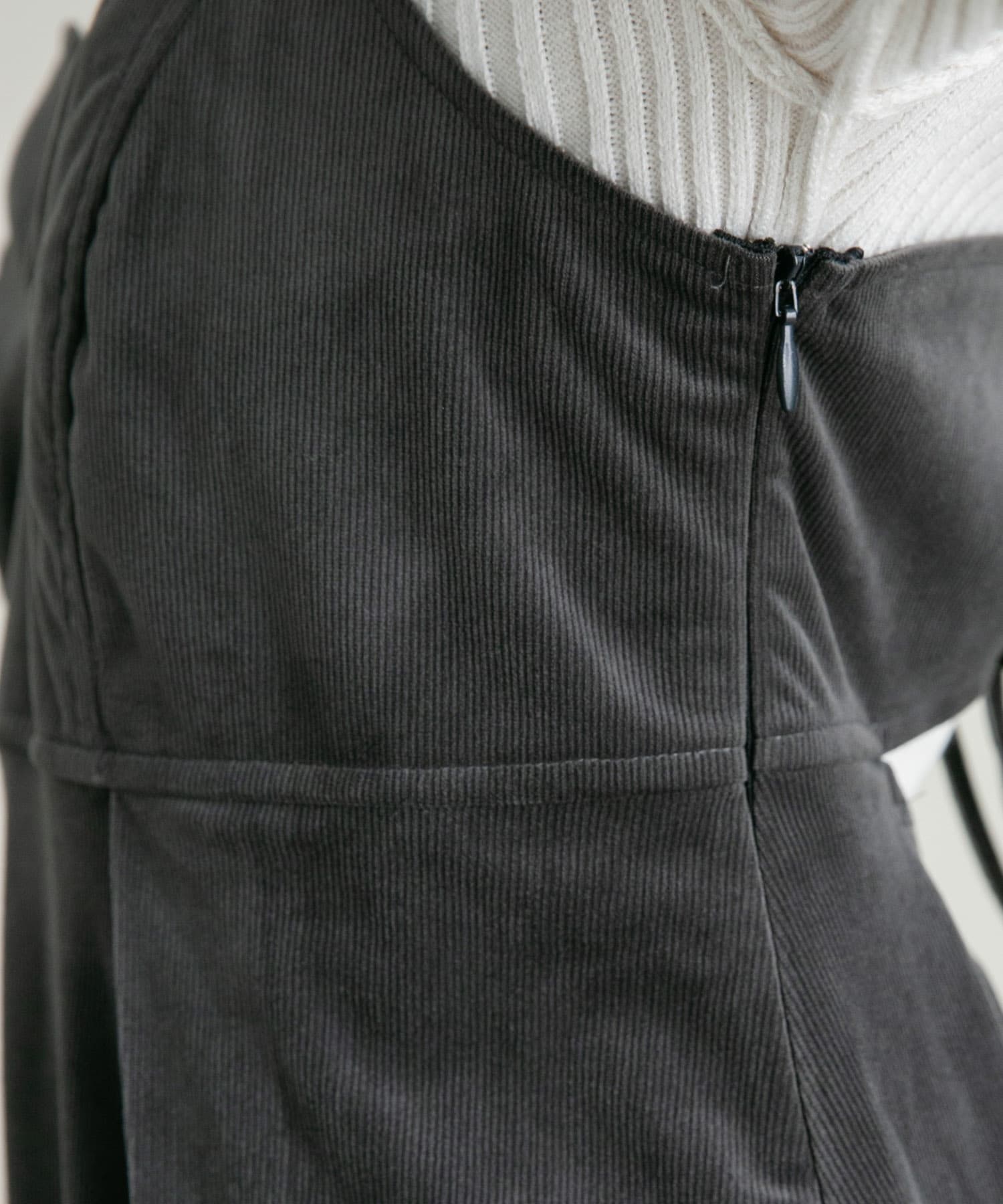 ビスチェデザインマキシワンピース CHARCOAL 38