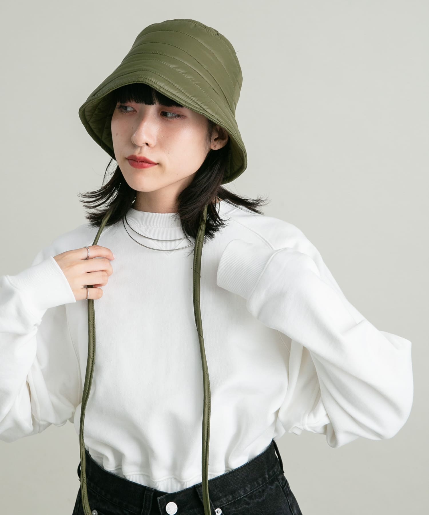 バックドロストバケットHAT KHAKI one