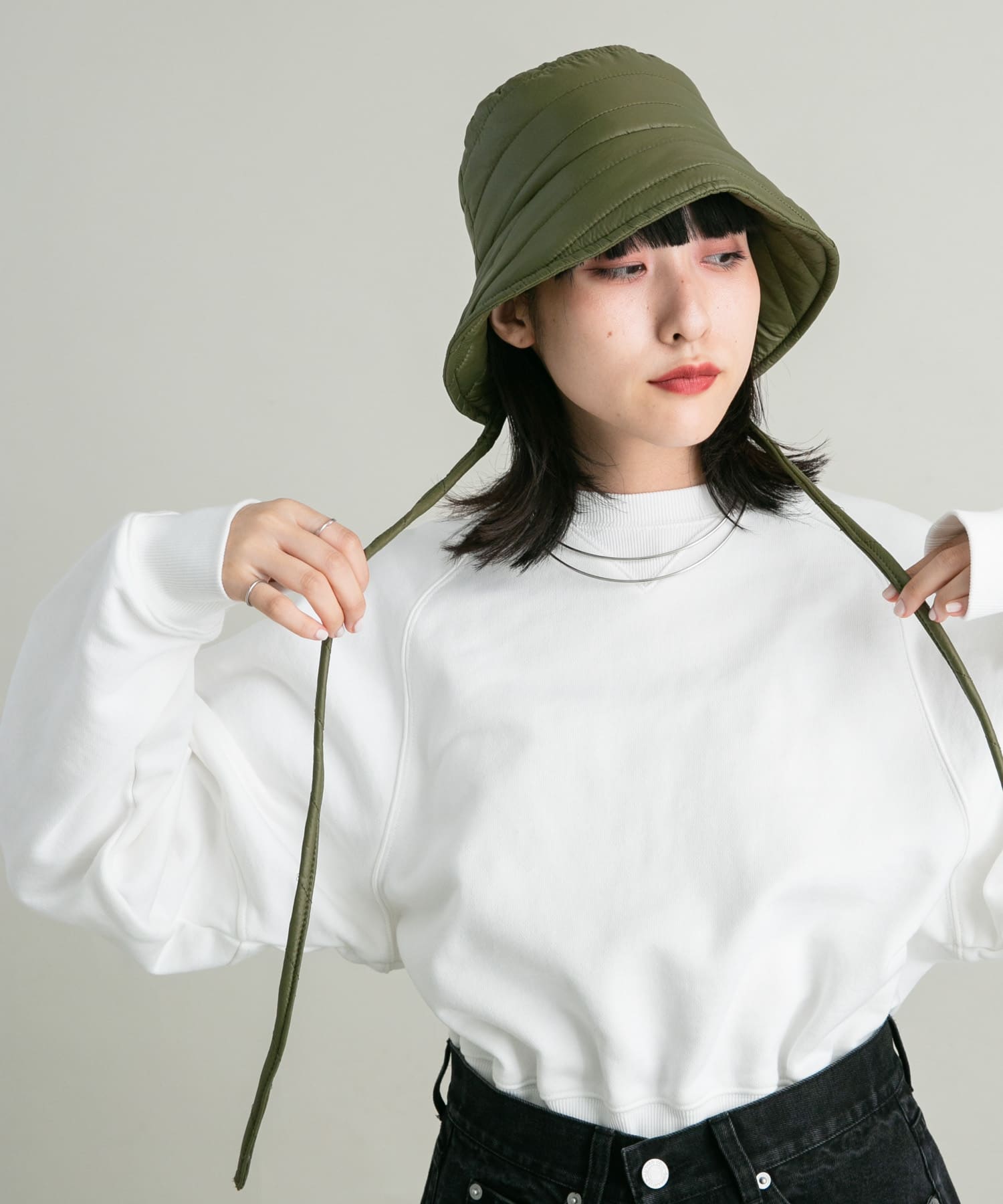 バックドロストバケットHAT KHAKI one