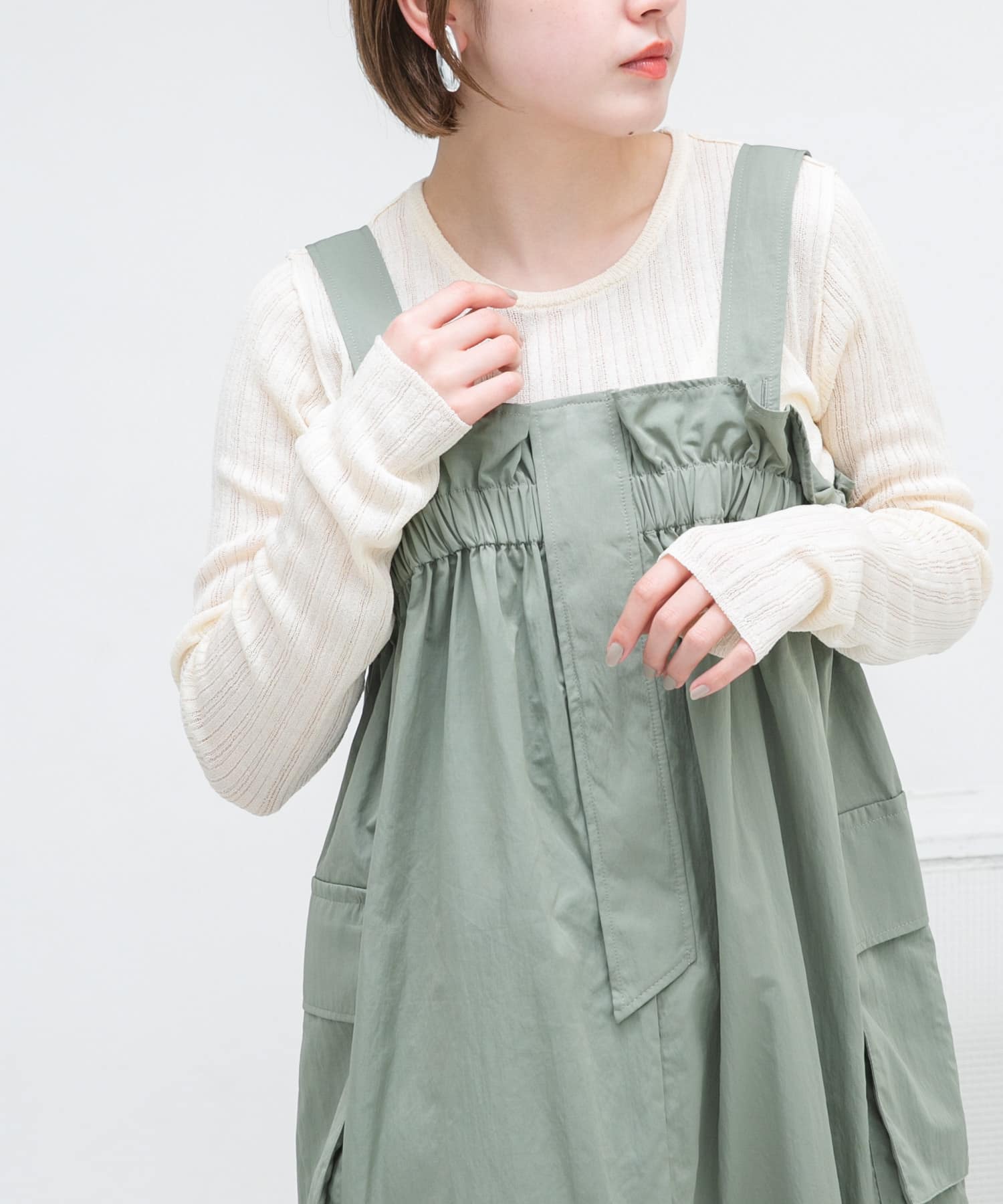 身長：160cm サイズ：one