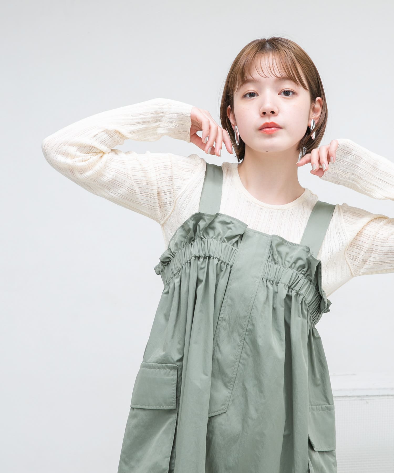 身長：160cm サイズ：one