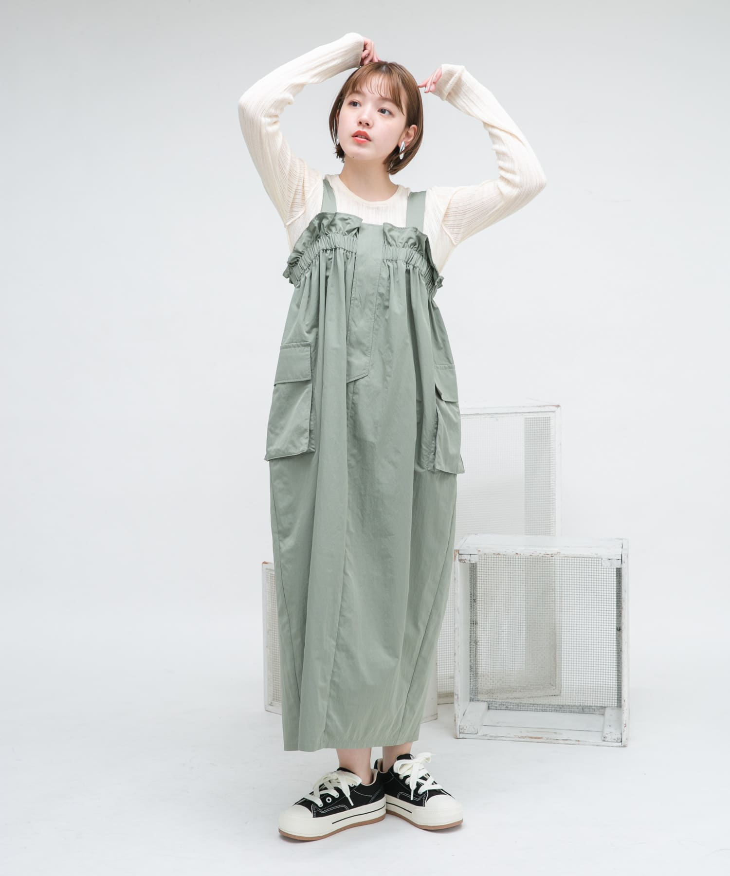身長：160cm サイズ：one