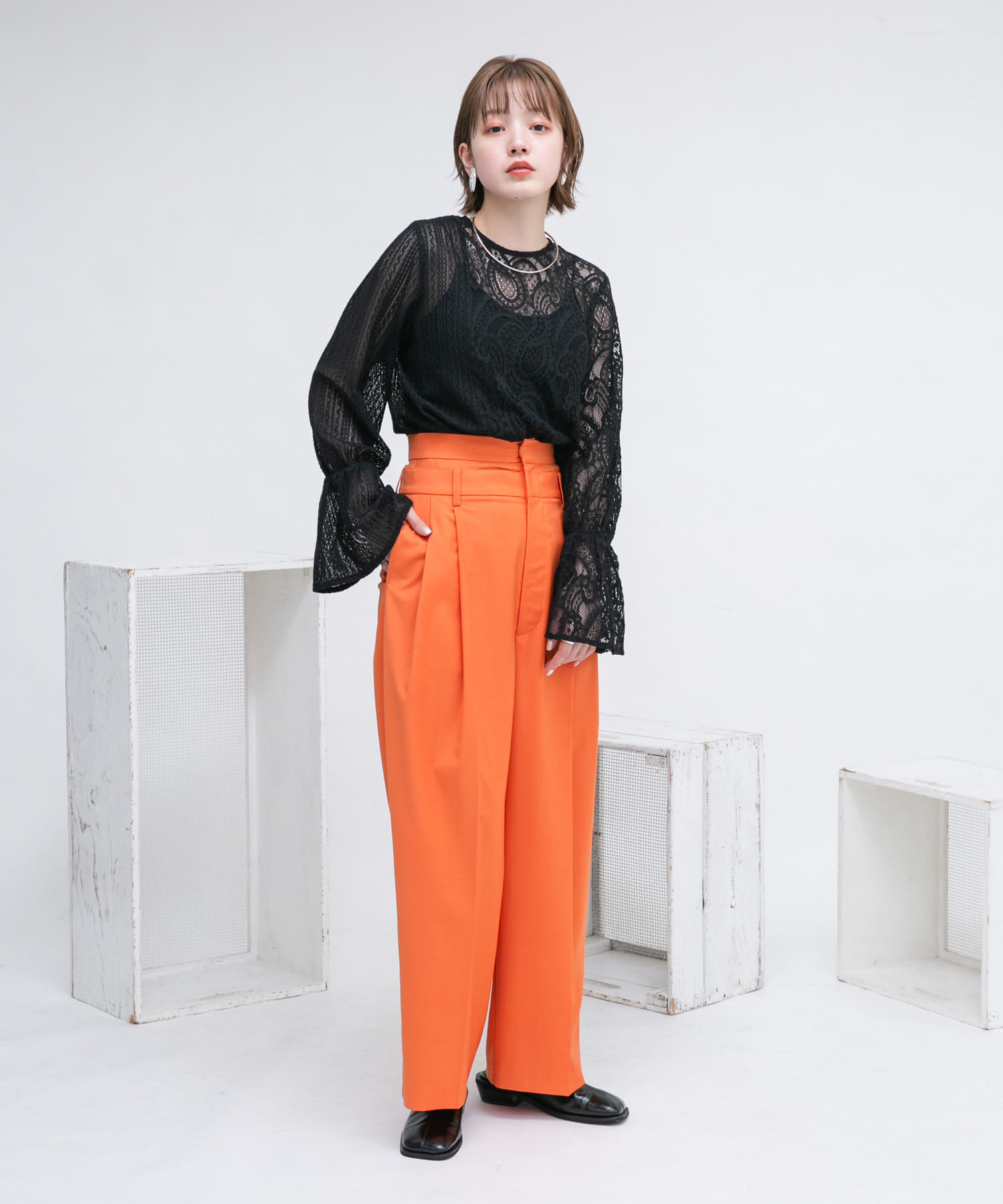 身長：160cm サイズ：one