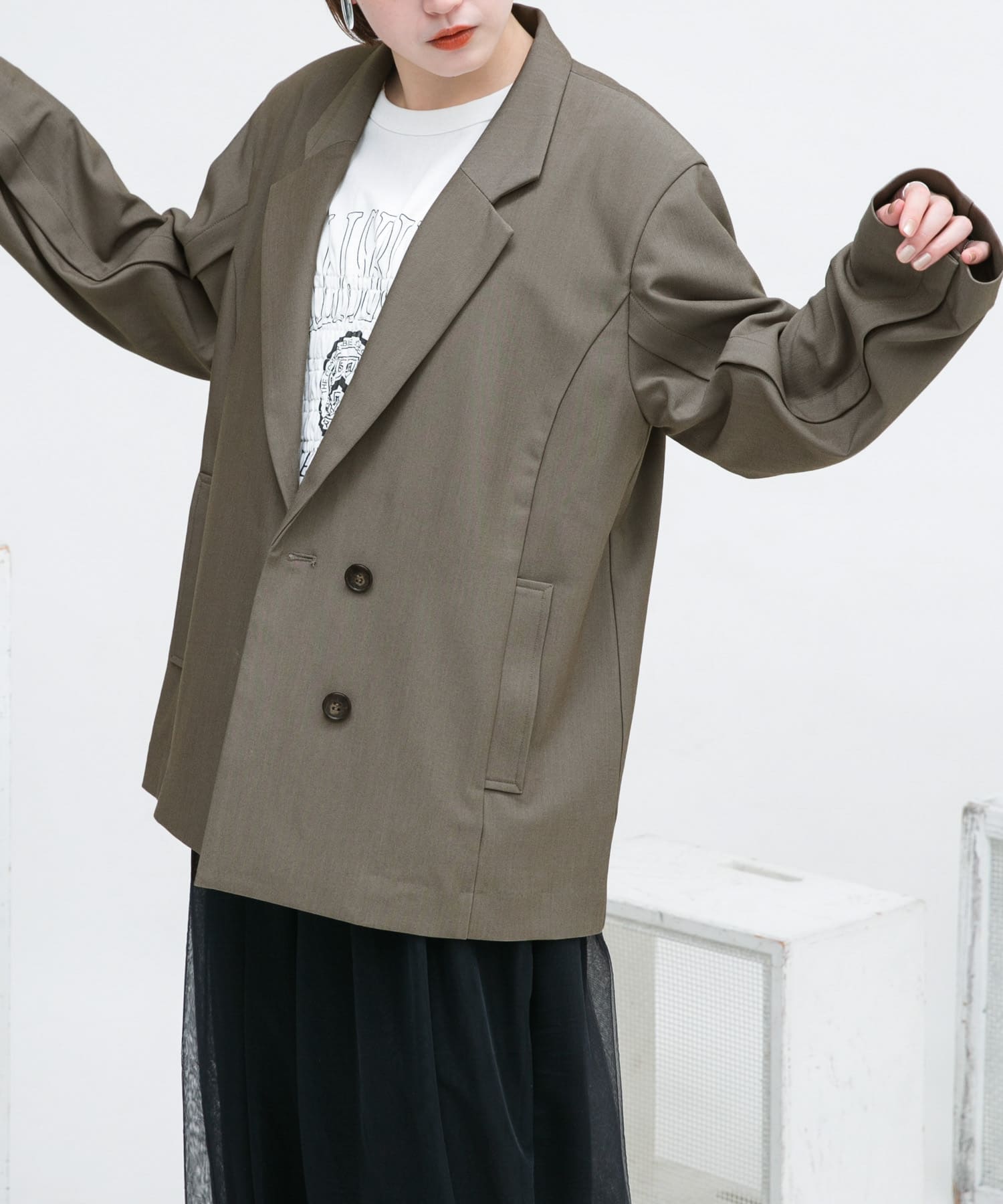 身長：160cm サイズ：one