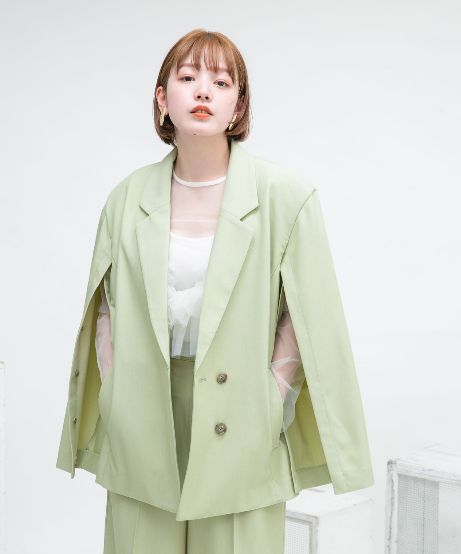 身長：160cm サイズ：one
