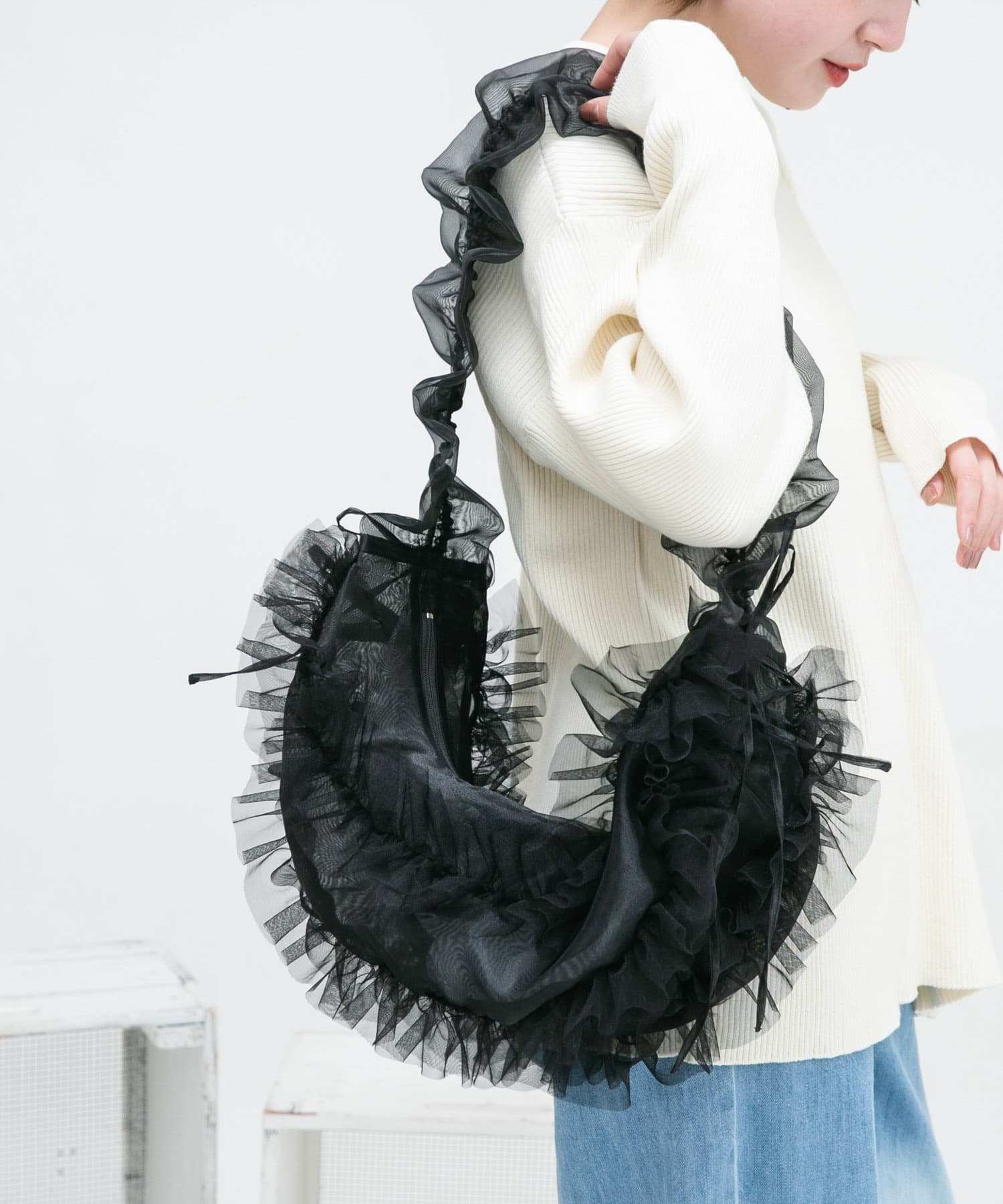 フリルチュールBAG BLACK one