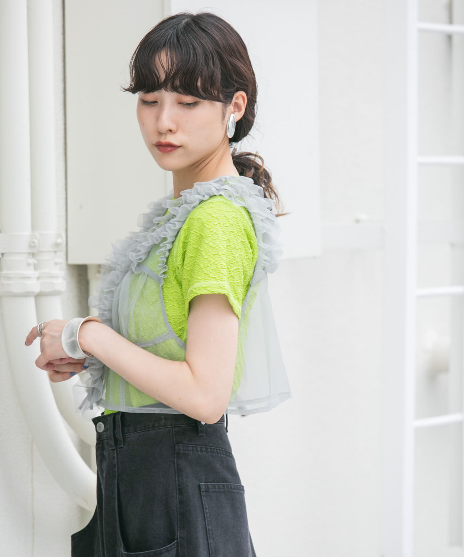 身長：160cm サイズ：one