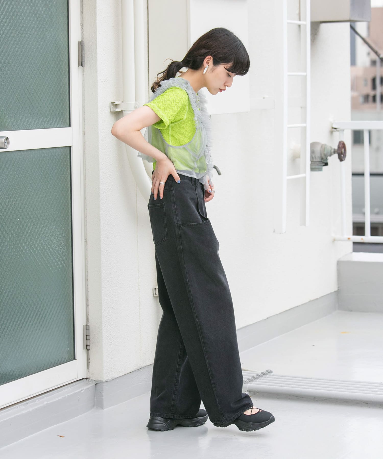 身長：160cm サイズ：one