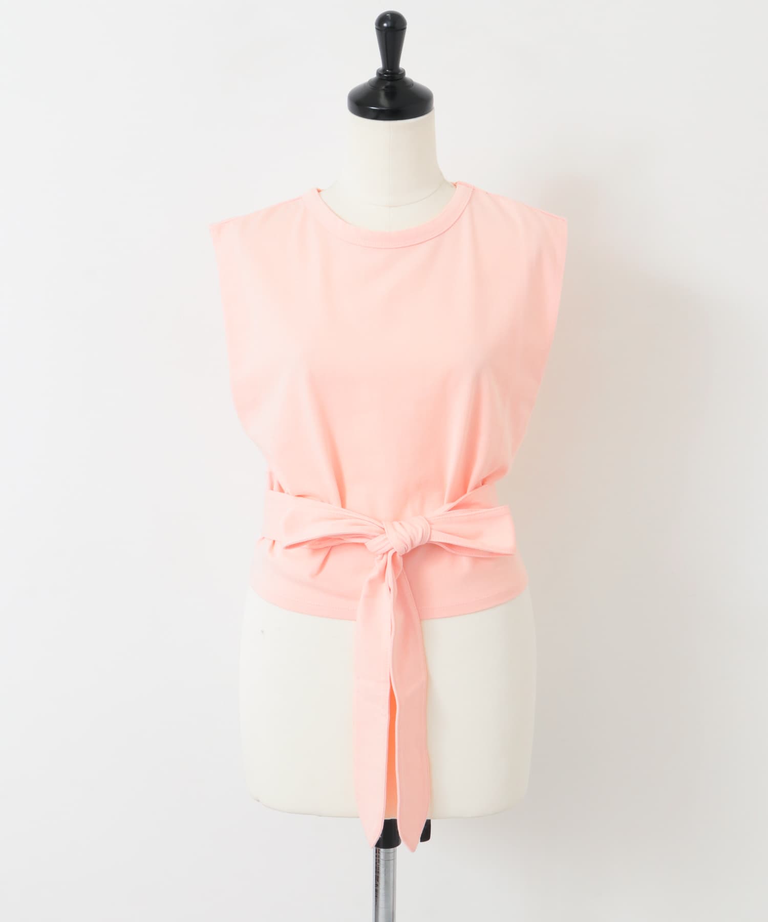 ウエストノットノースリーブトップス PINK one
