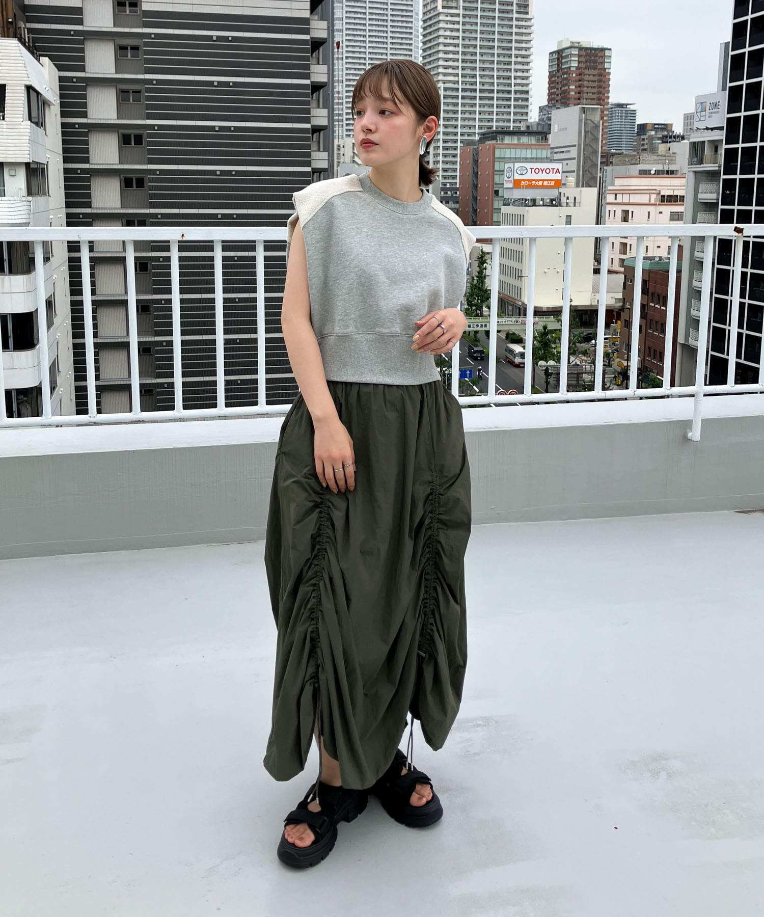 身長：160cm サイズ：one