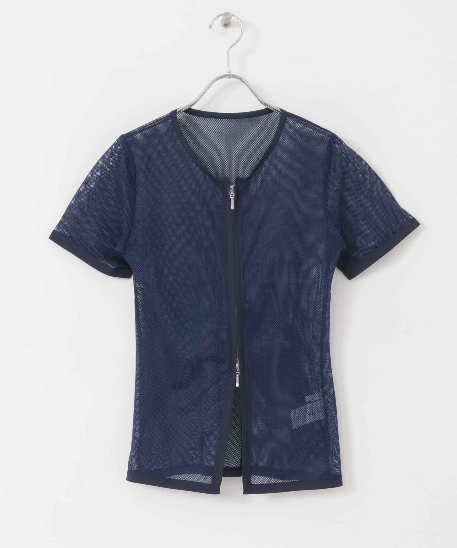 メッシュZIPトップス NAVY one