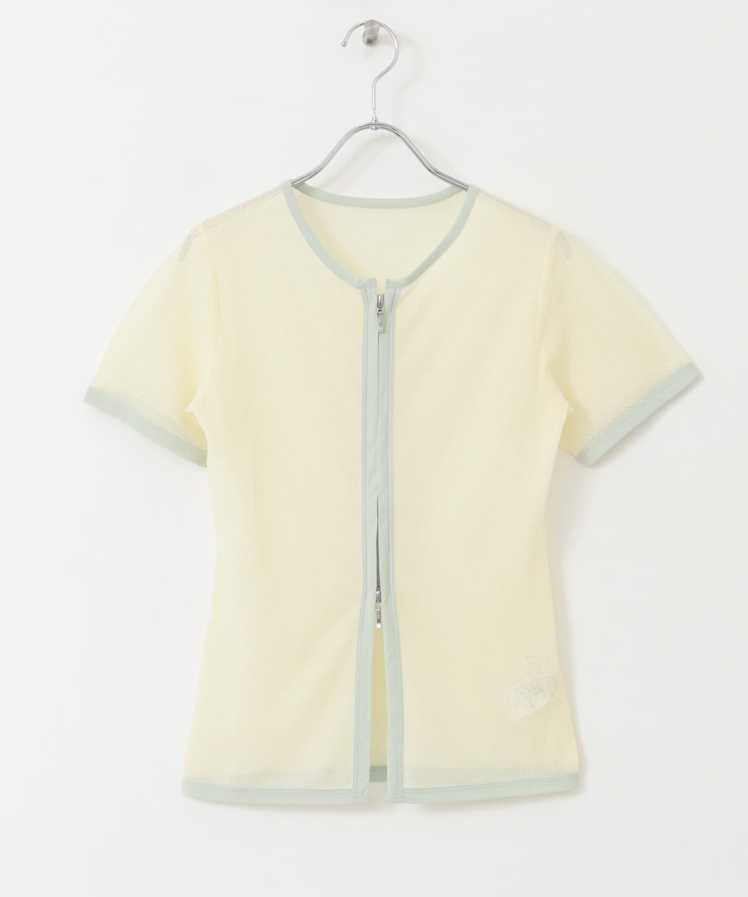 メッシュZIPトップス IVORY one