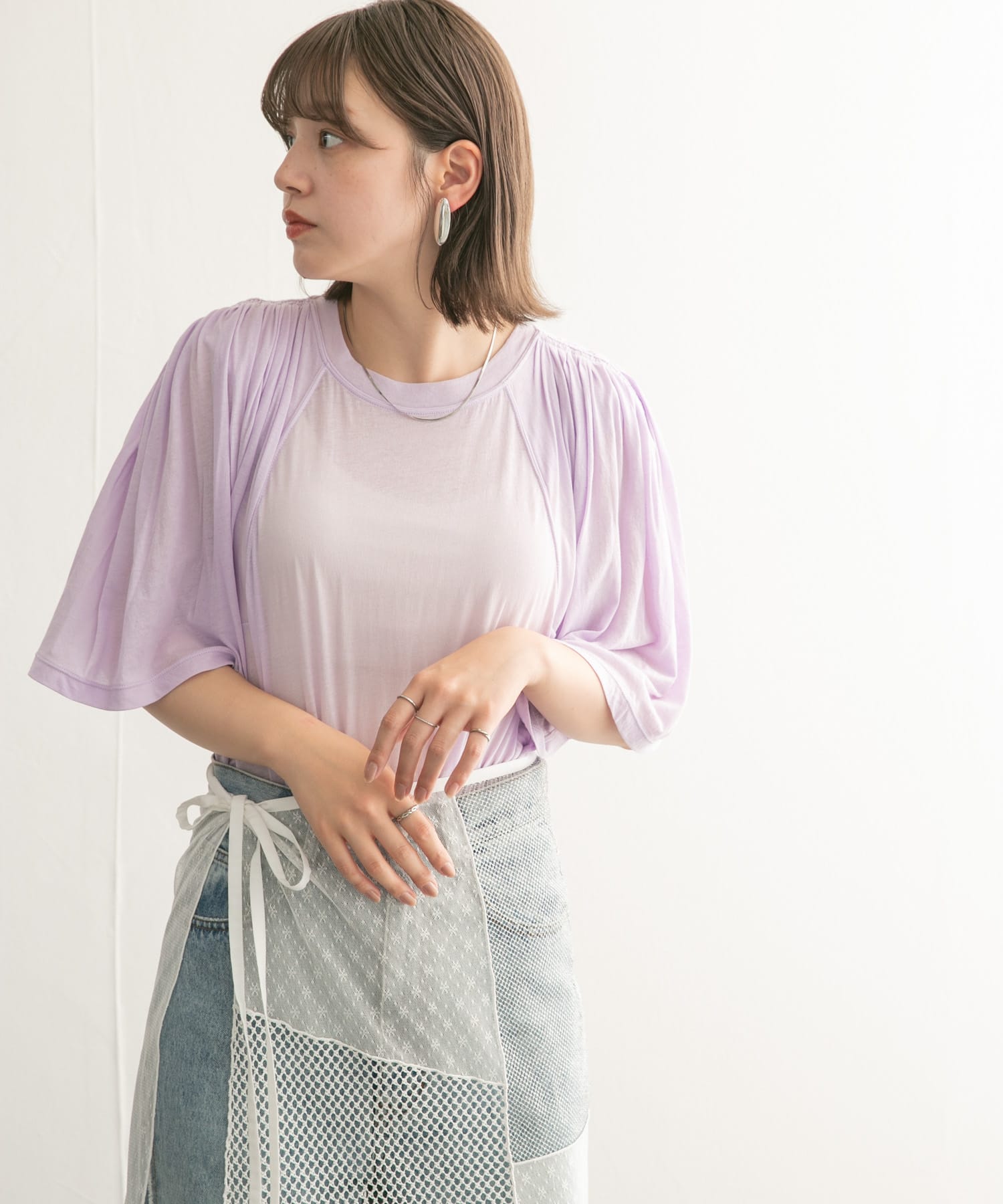 身長：160cm サイズ：one