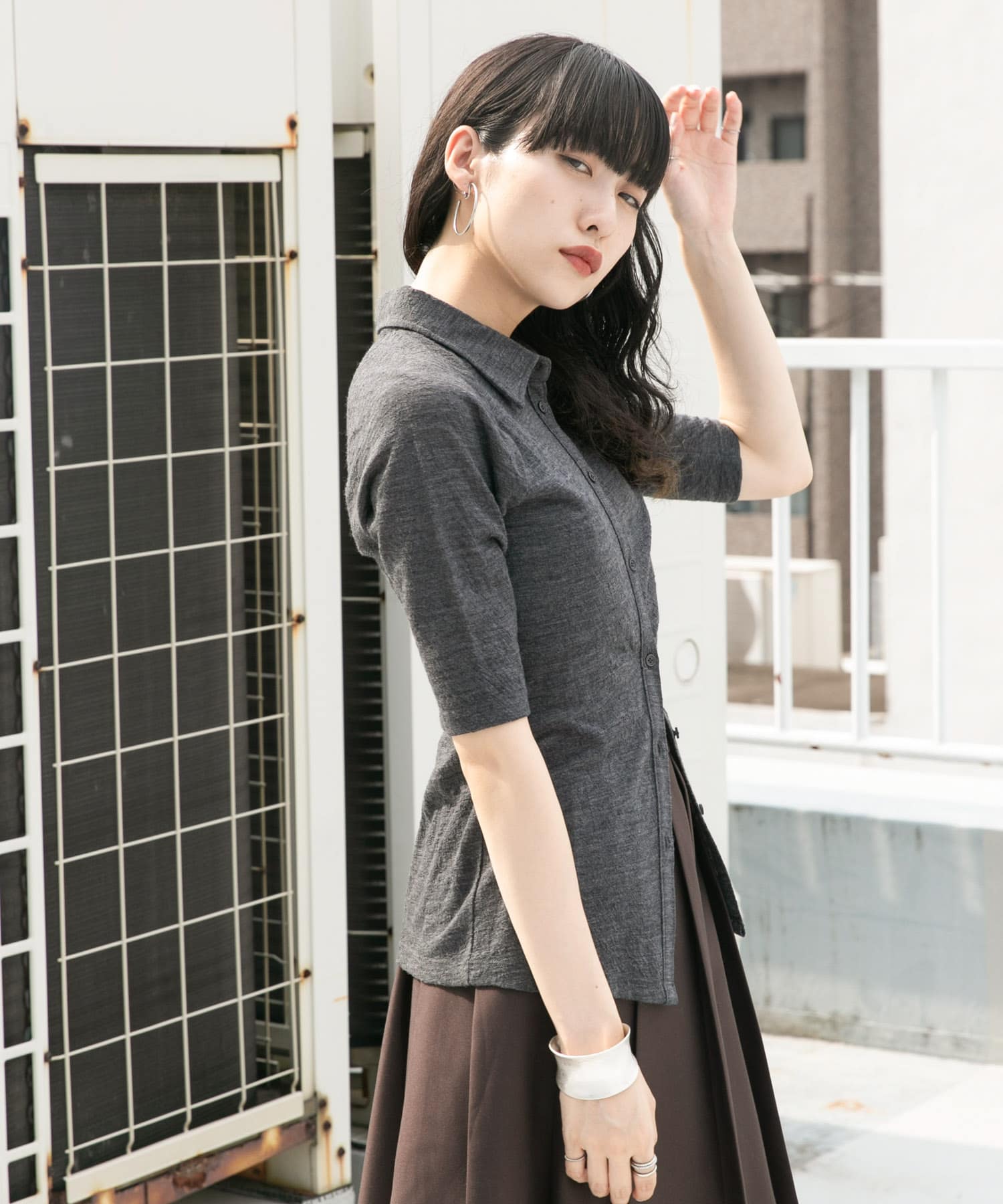 身長：160cm サイズ：one