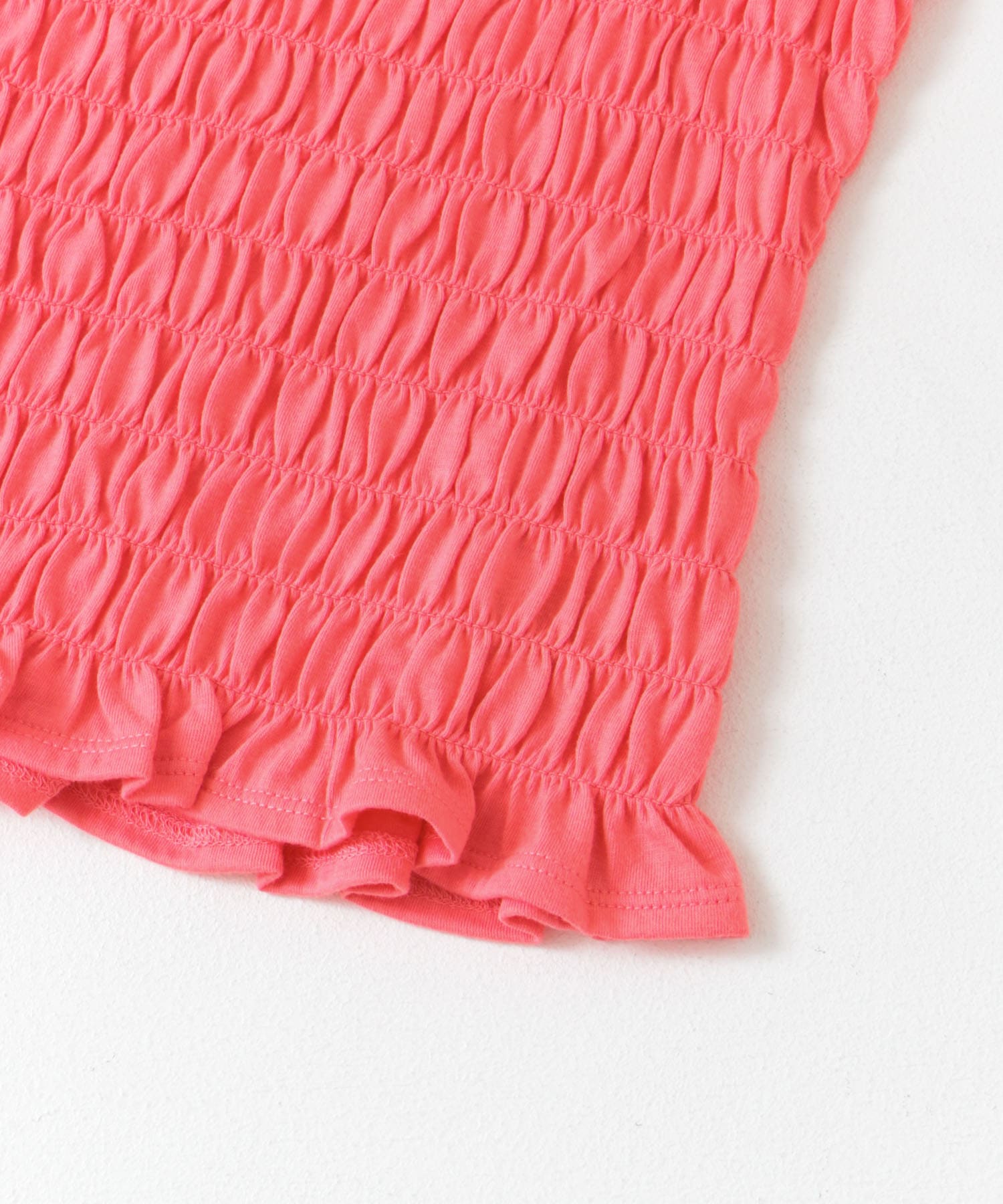 シャーリングプチフリルTEE PINK one