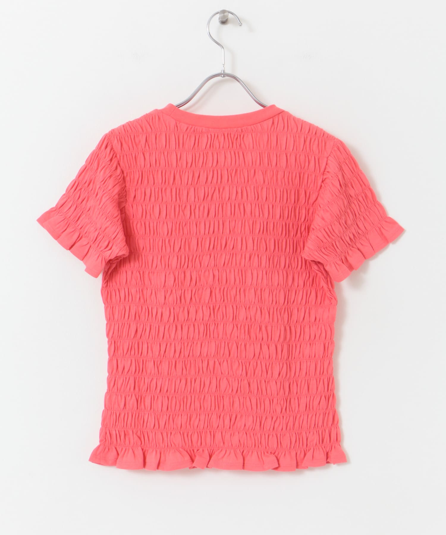 シャーリングプチフリルTEE PINK one