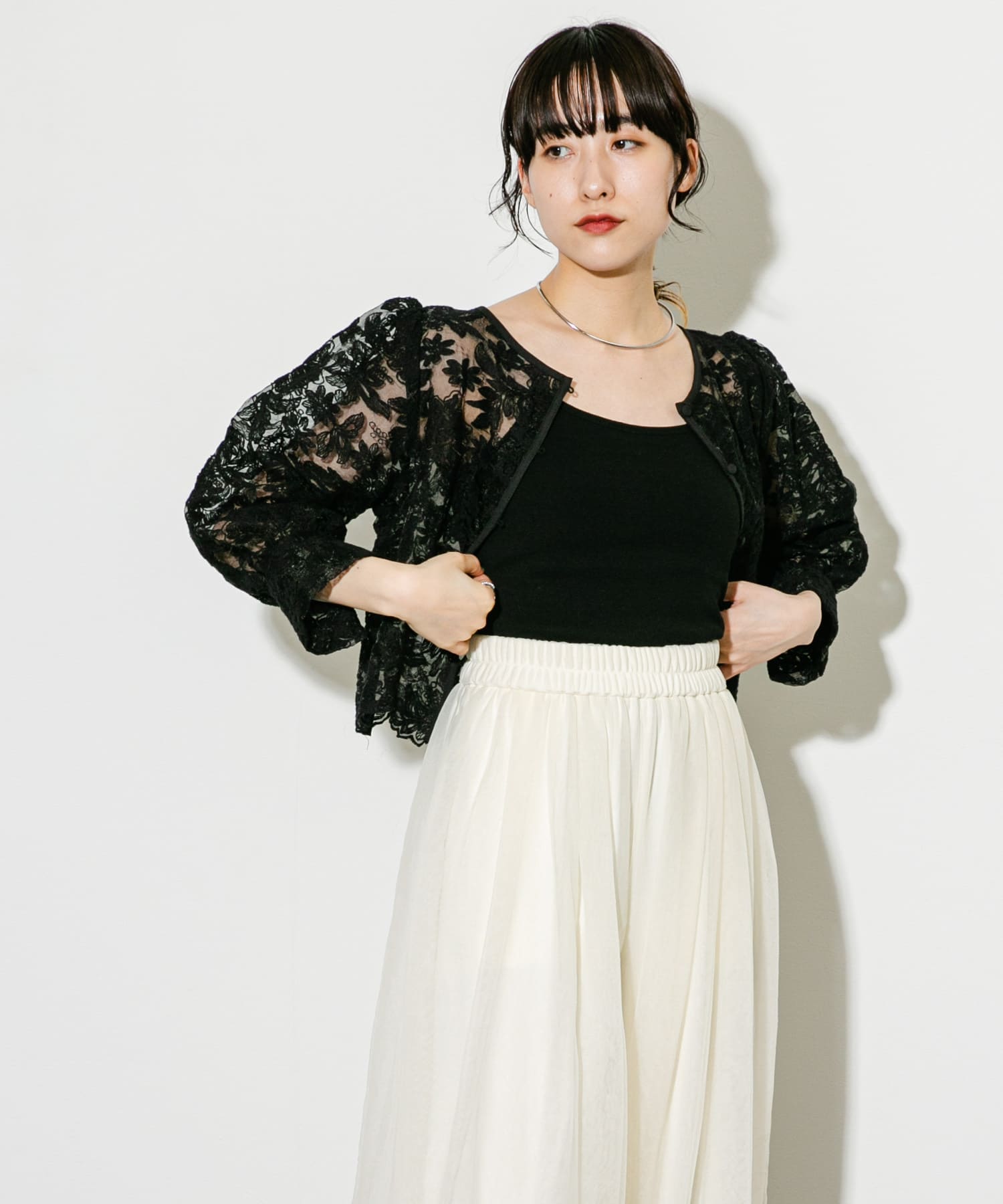 身長：160cm サイズ：one