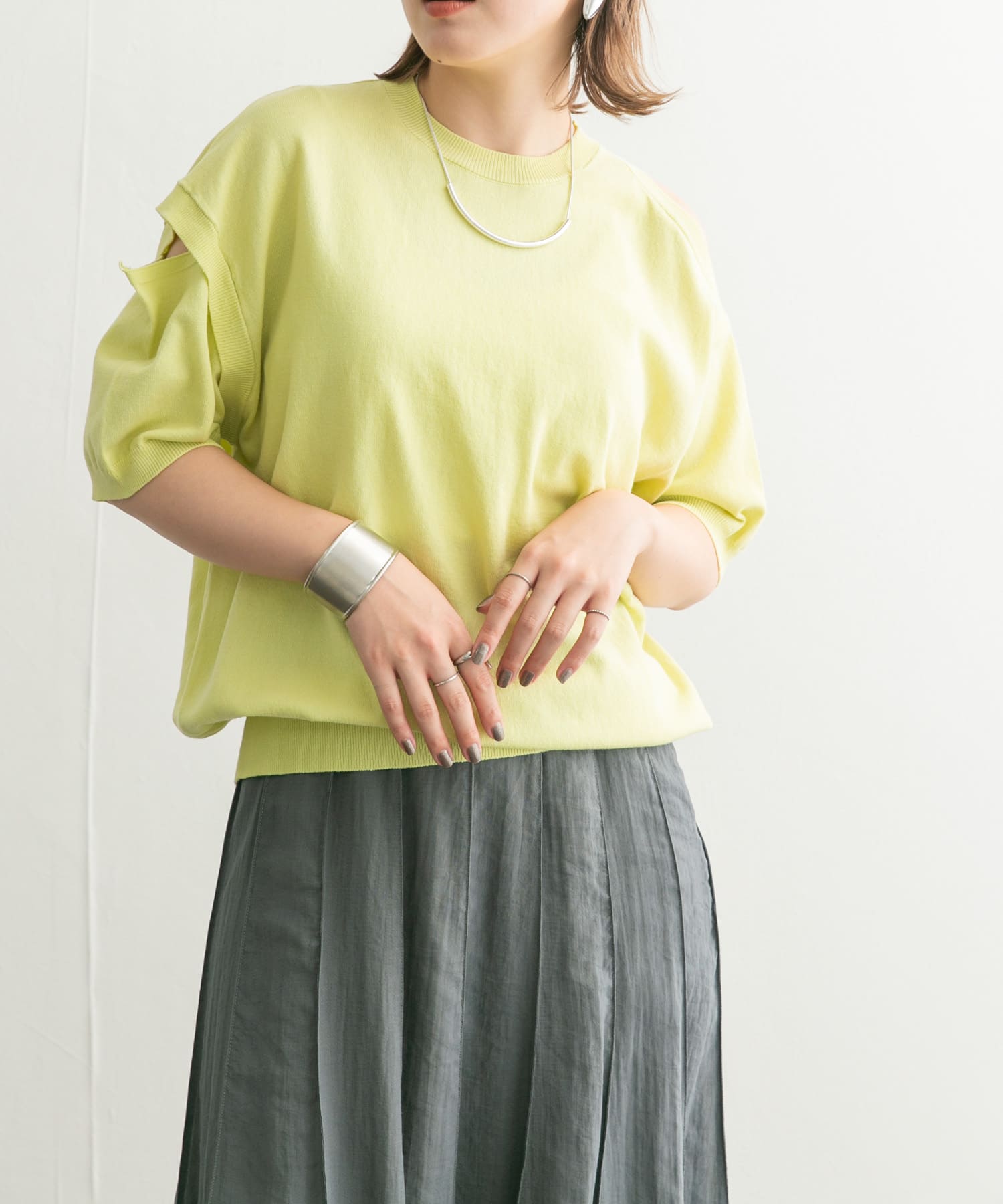 2WAYカットアウトニット