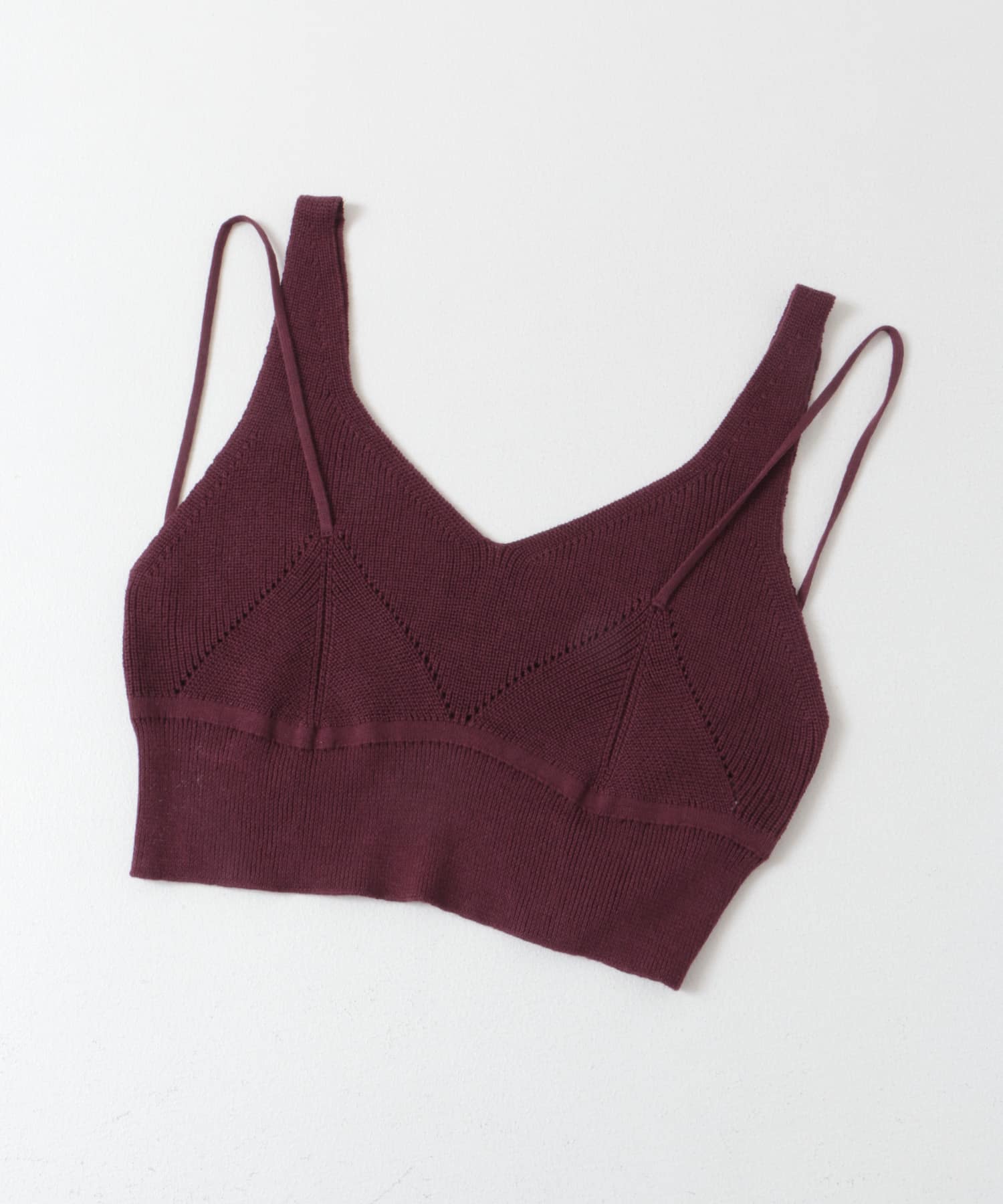 レイヤードライクニットビスチェ BORDEAUX one