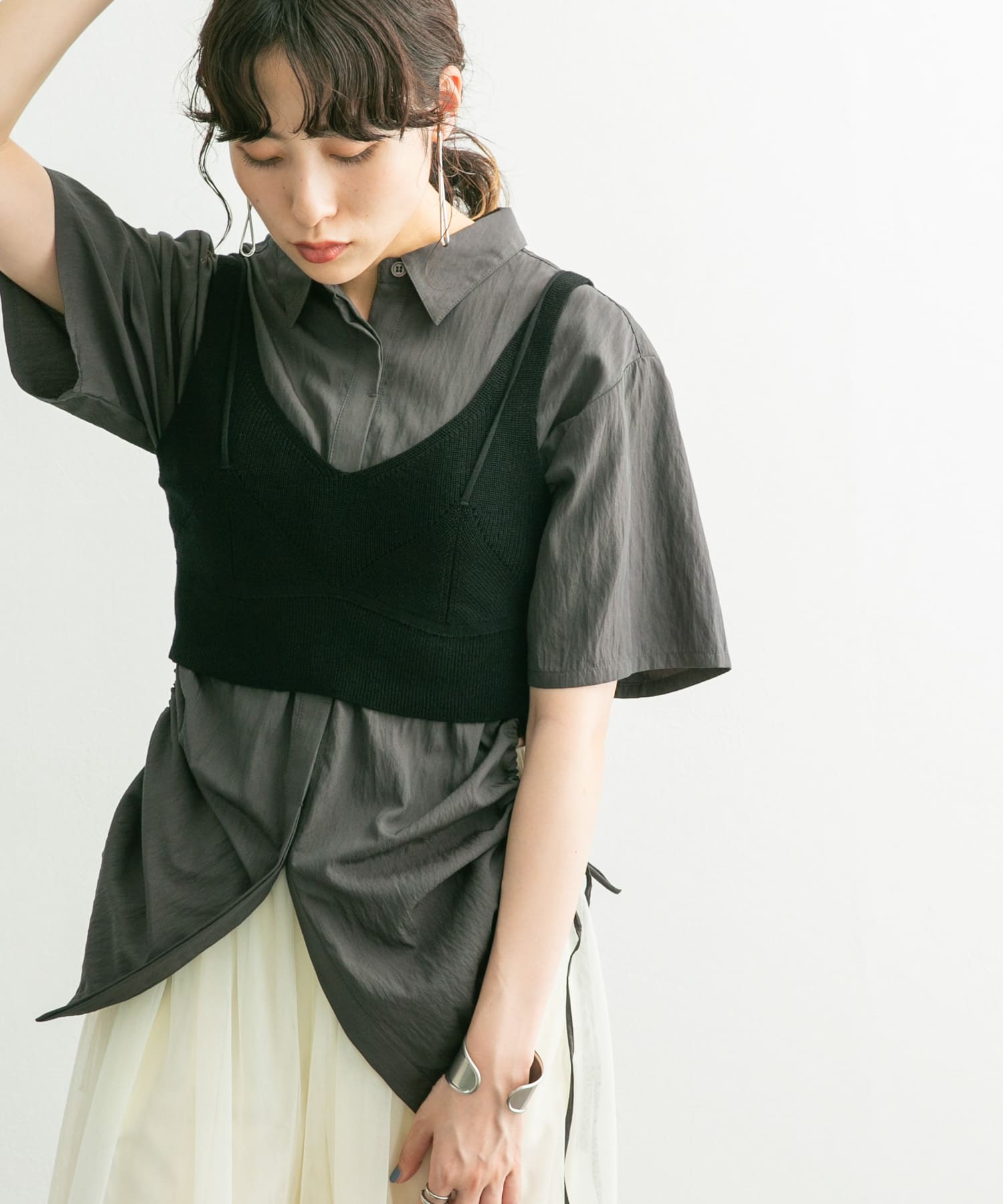 身長：160cm サイズ：one
