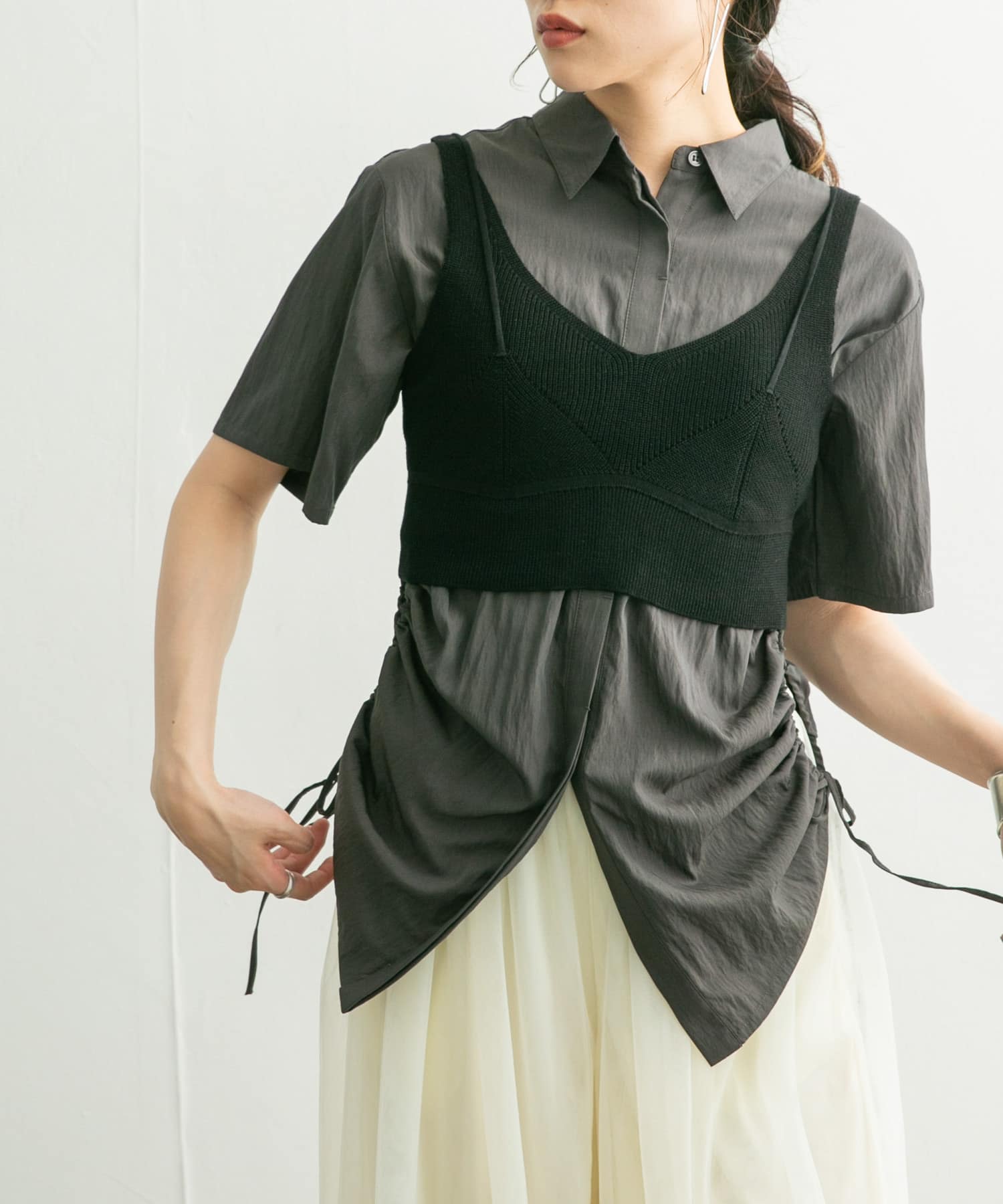 身長：160cm サイズ：one