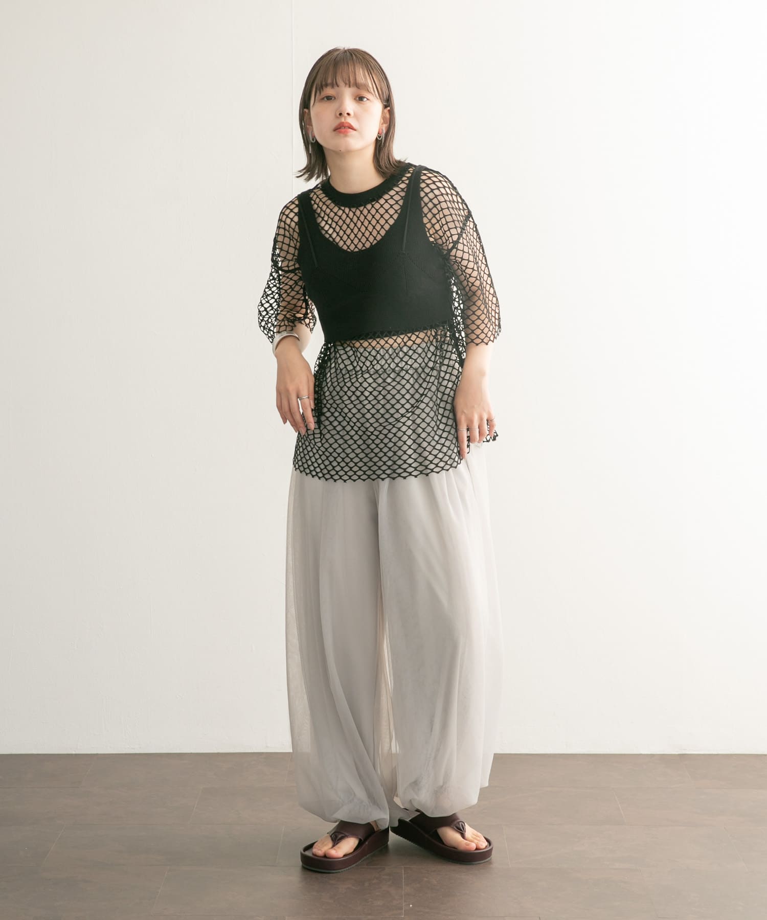 身長：160cm サイズ：one