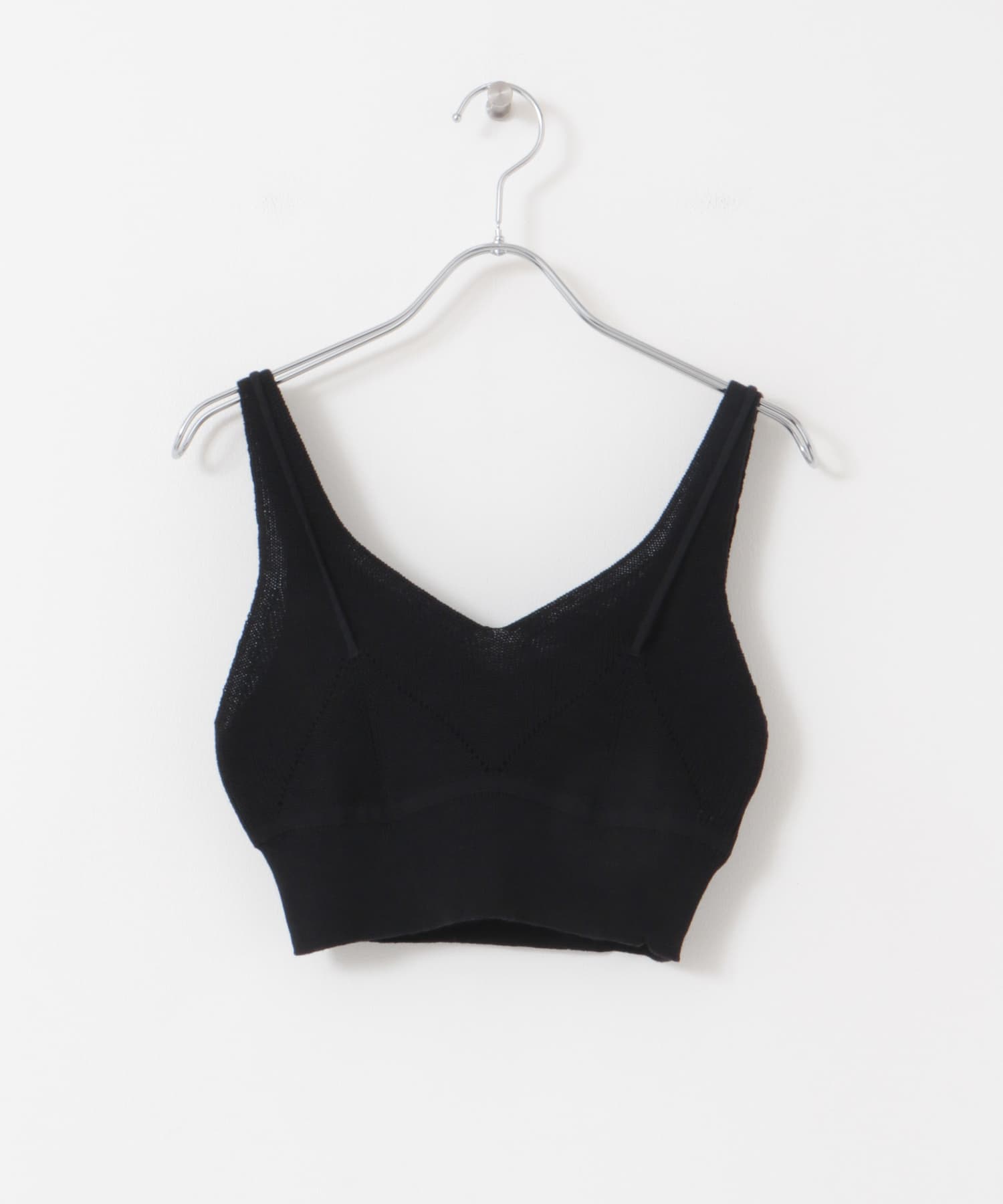 レイヤードライクニットビスチェ BLACK one