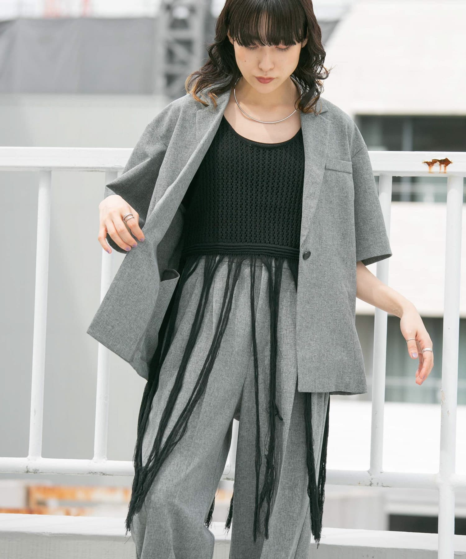 身長：160cm サイズ：one