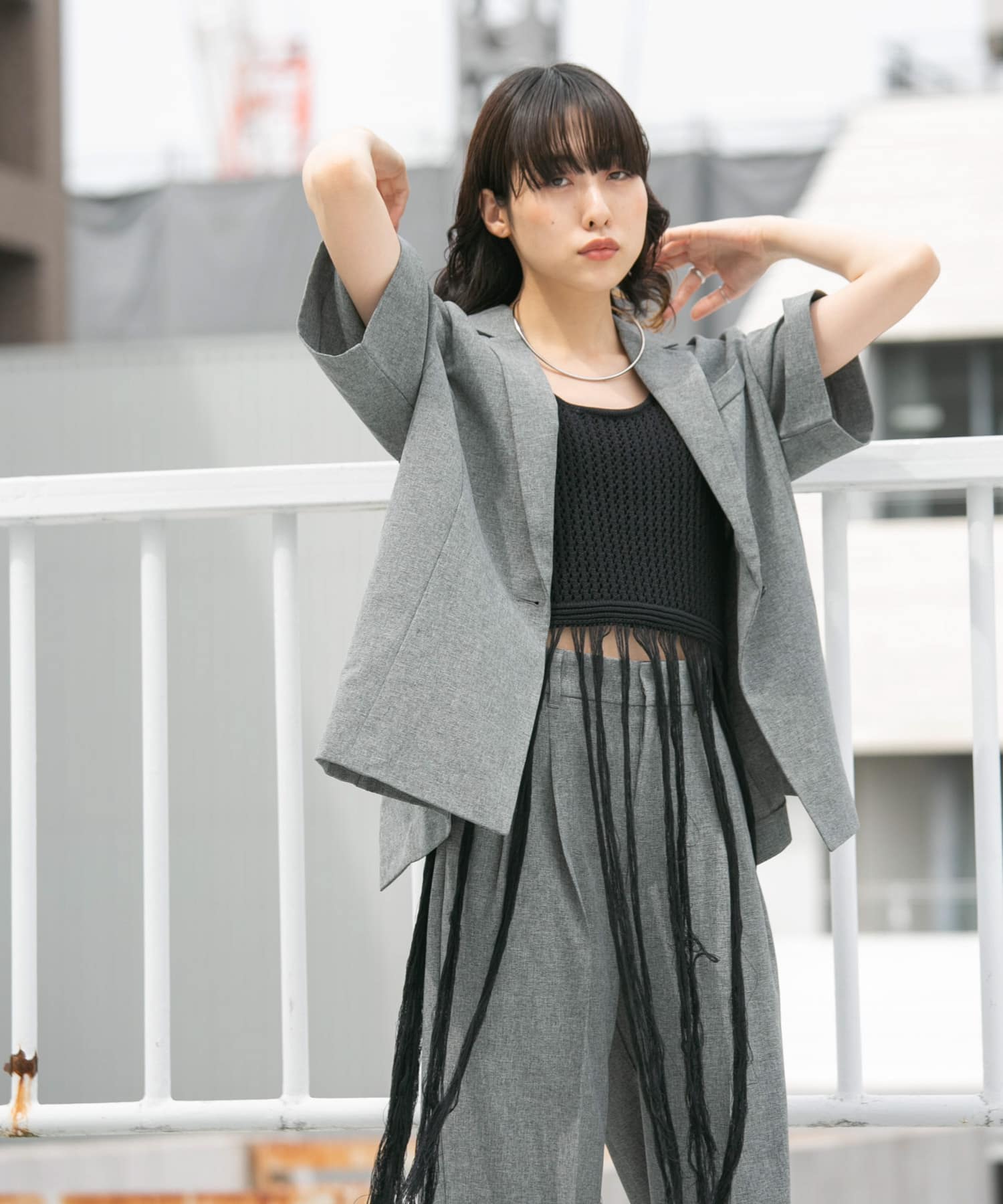 身長：160cm サイズ：one