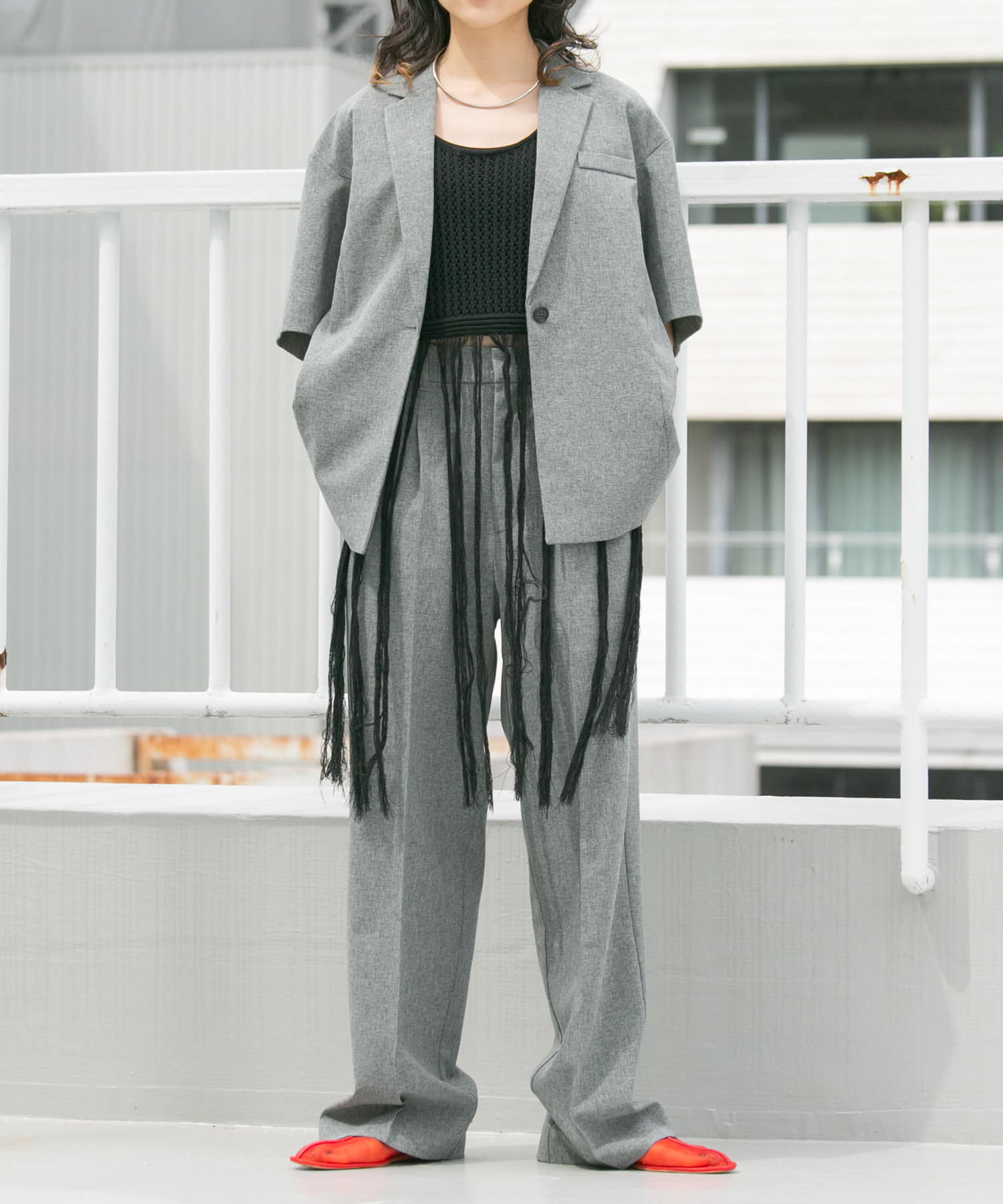 身長：160cm サイズ：one