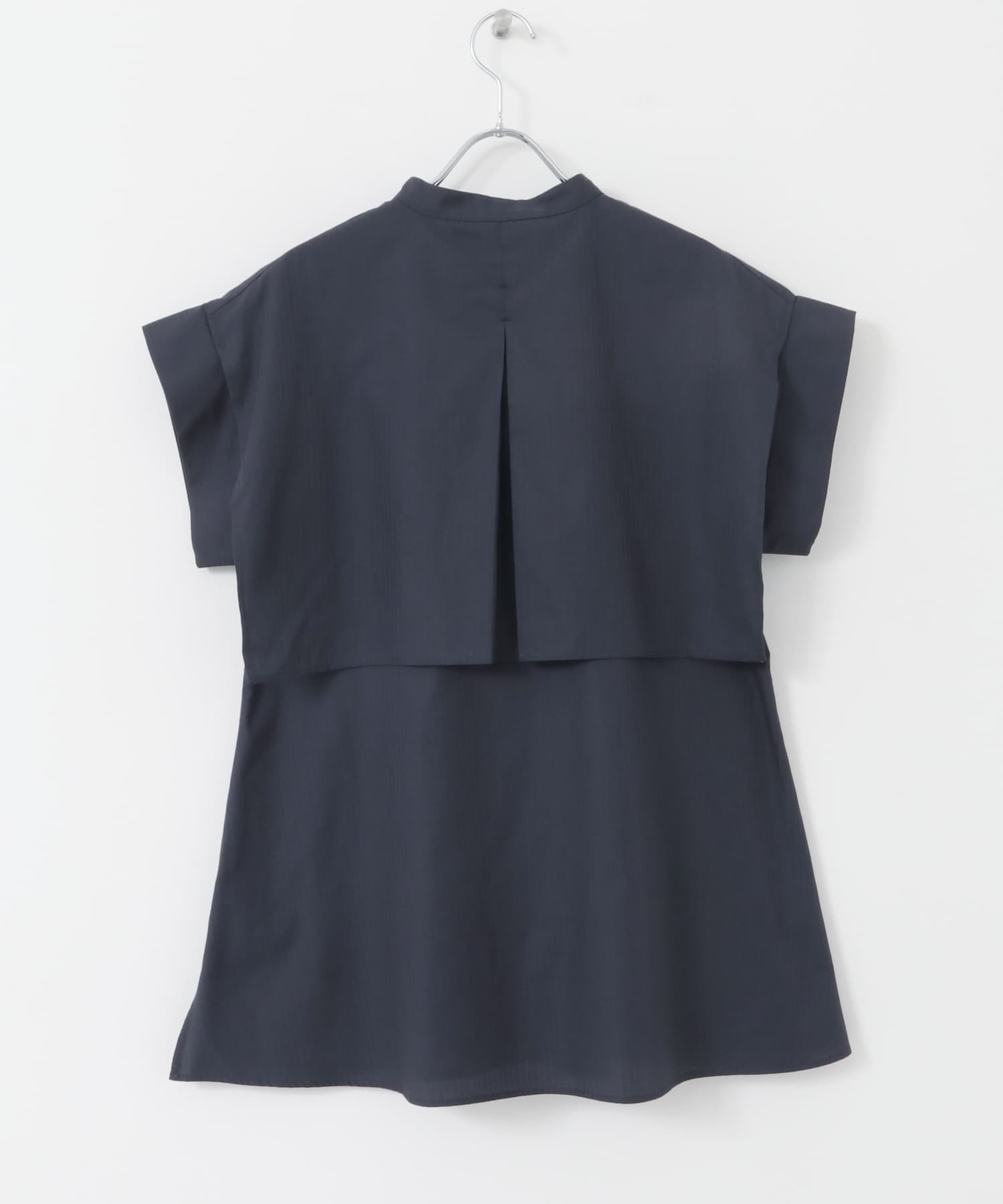 BACKレイヤードスリーブレスブラウス NAVY one