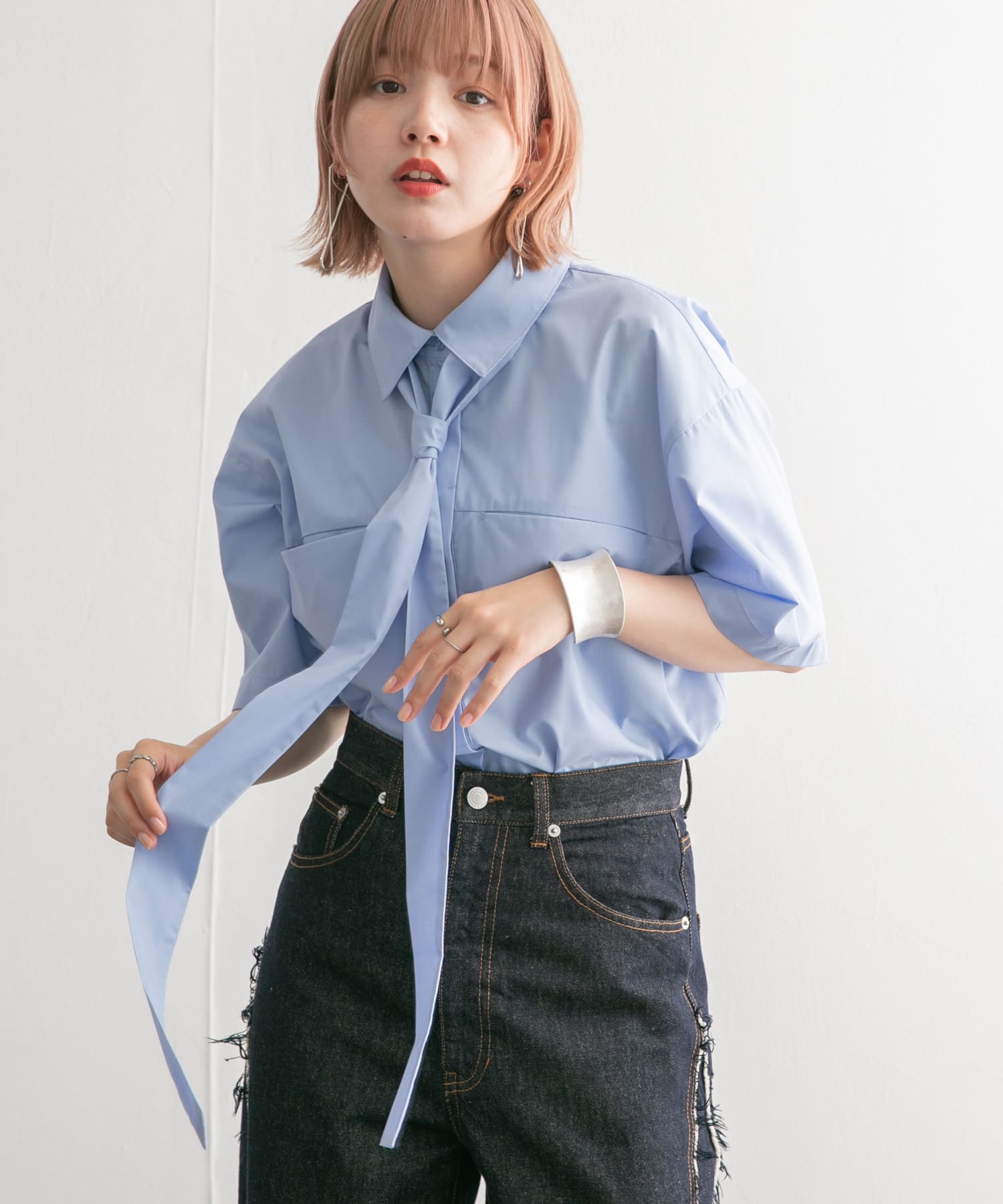 身長：160cm サイズ：one