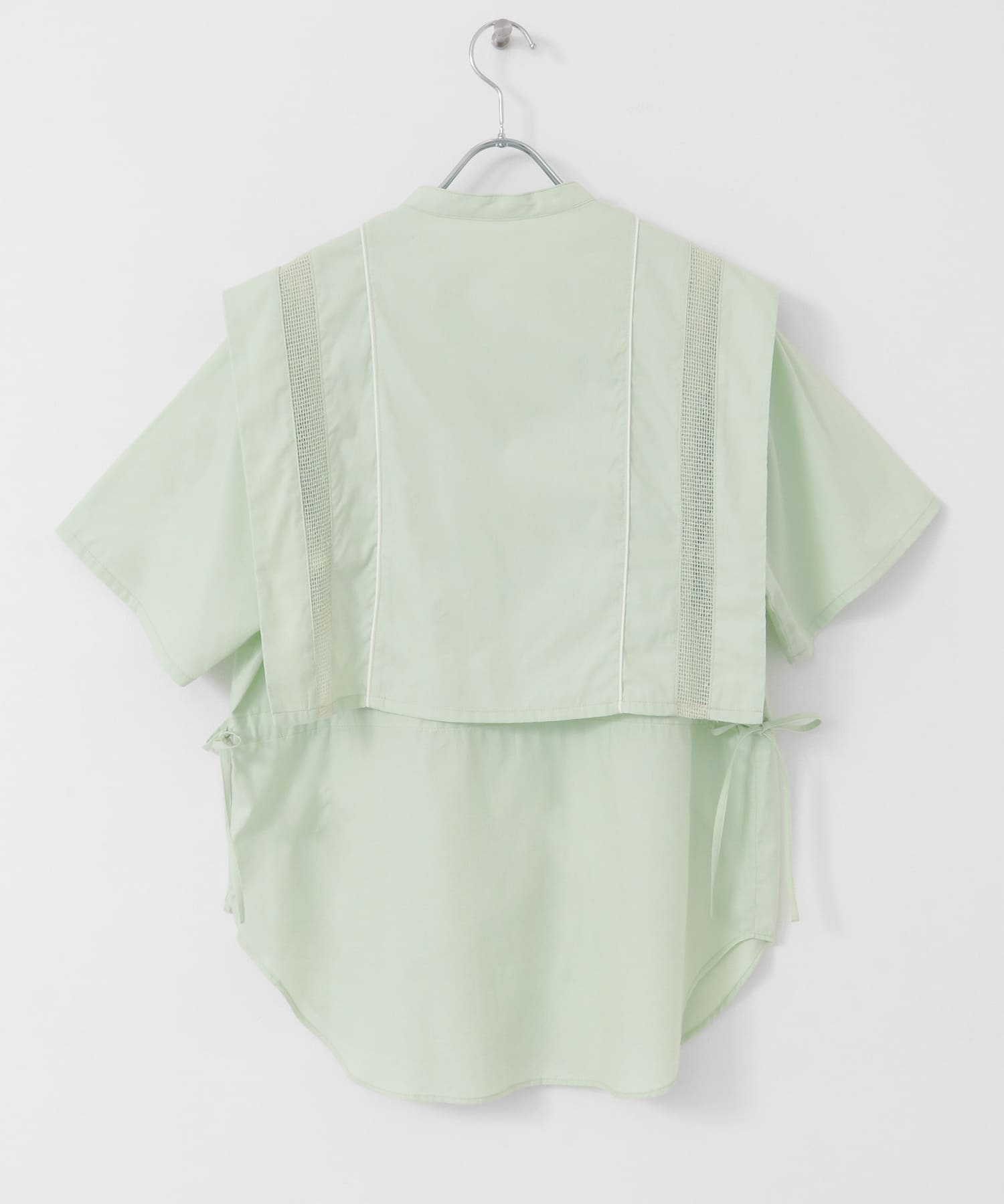 パイピングレイヤードシャツ MINT one