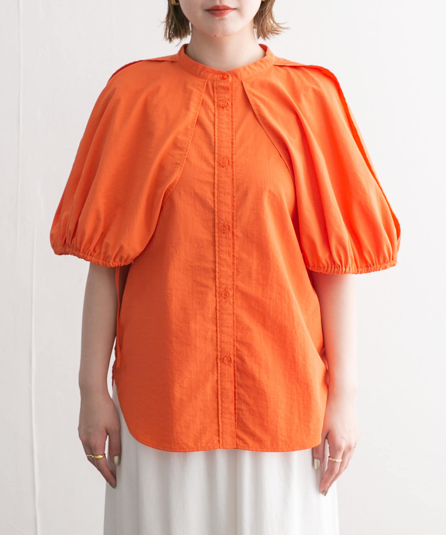 2WAYスリーブブラウス ORANGE one