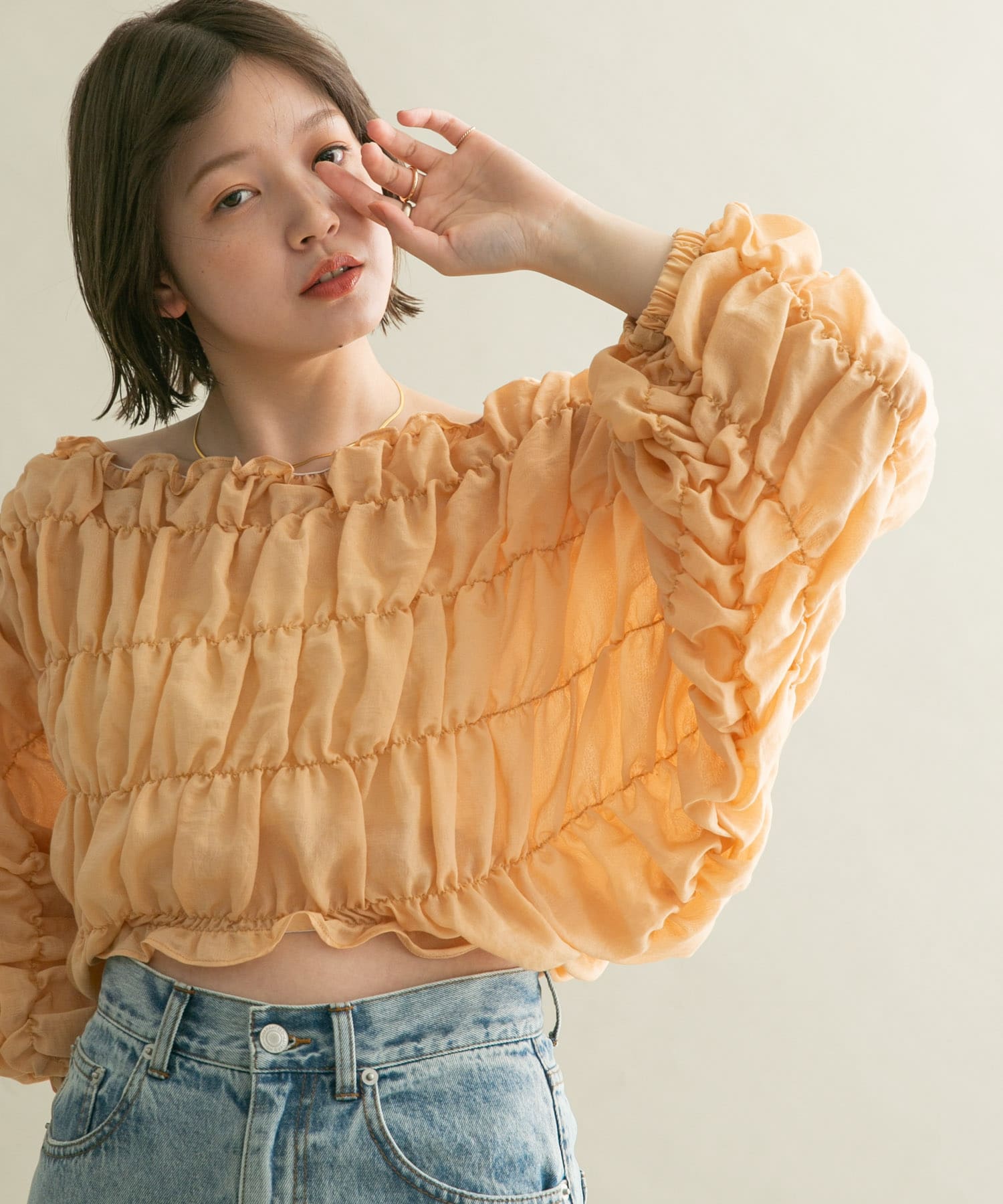 身長：160cm サイズ：one