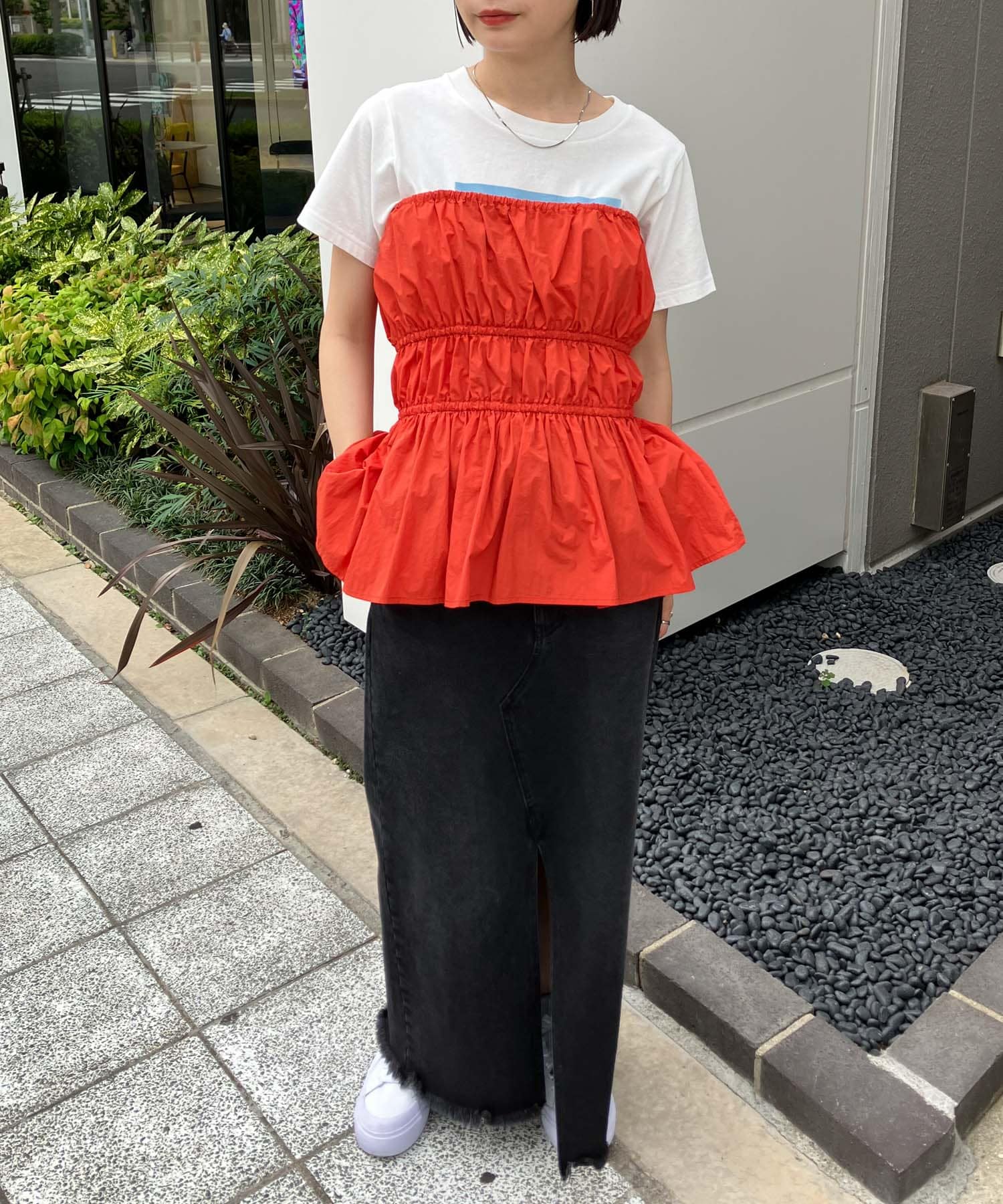身長：160cm サイズ：one