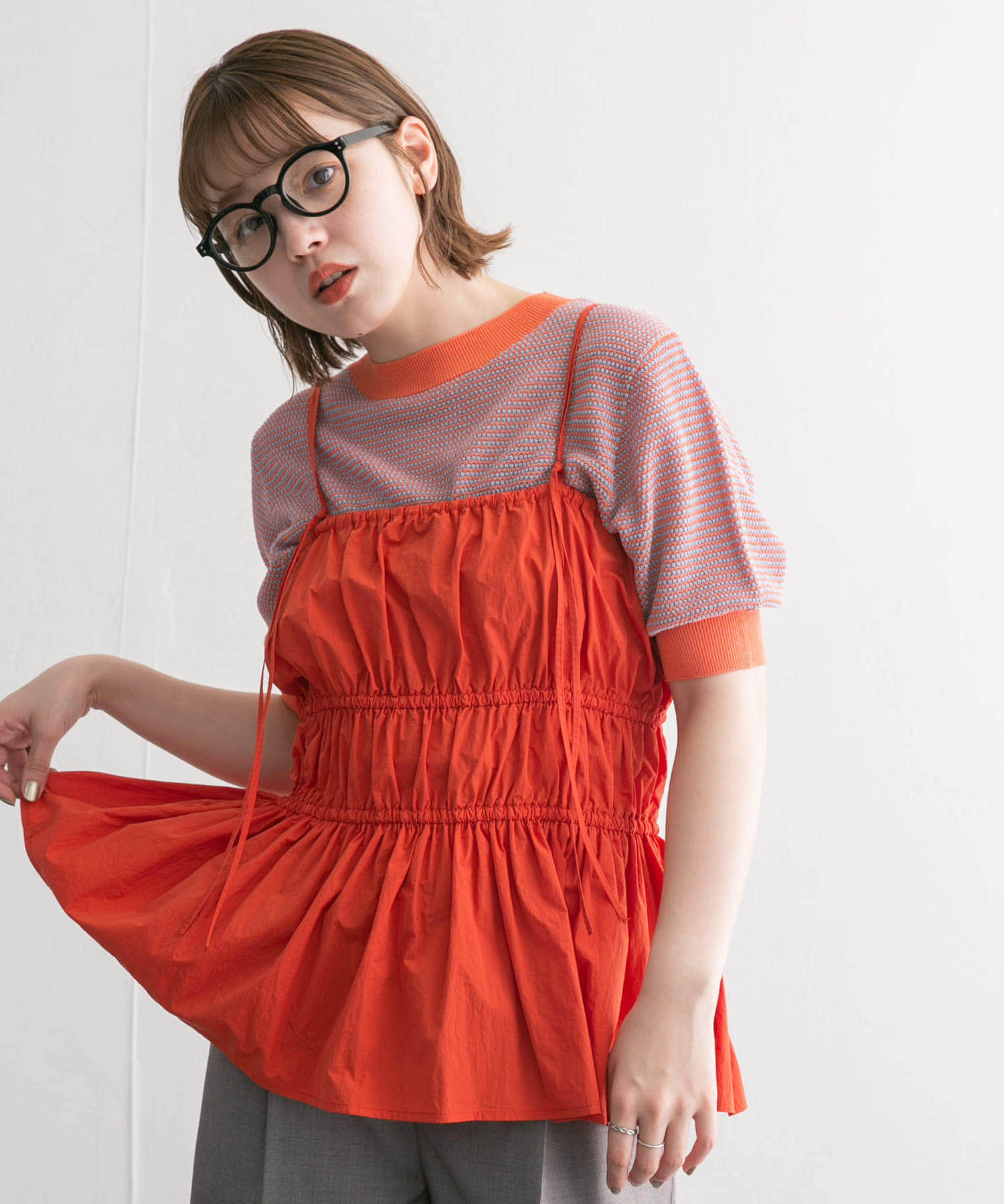 身長：160cm サイズ：one