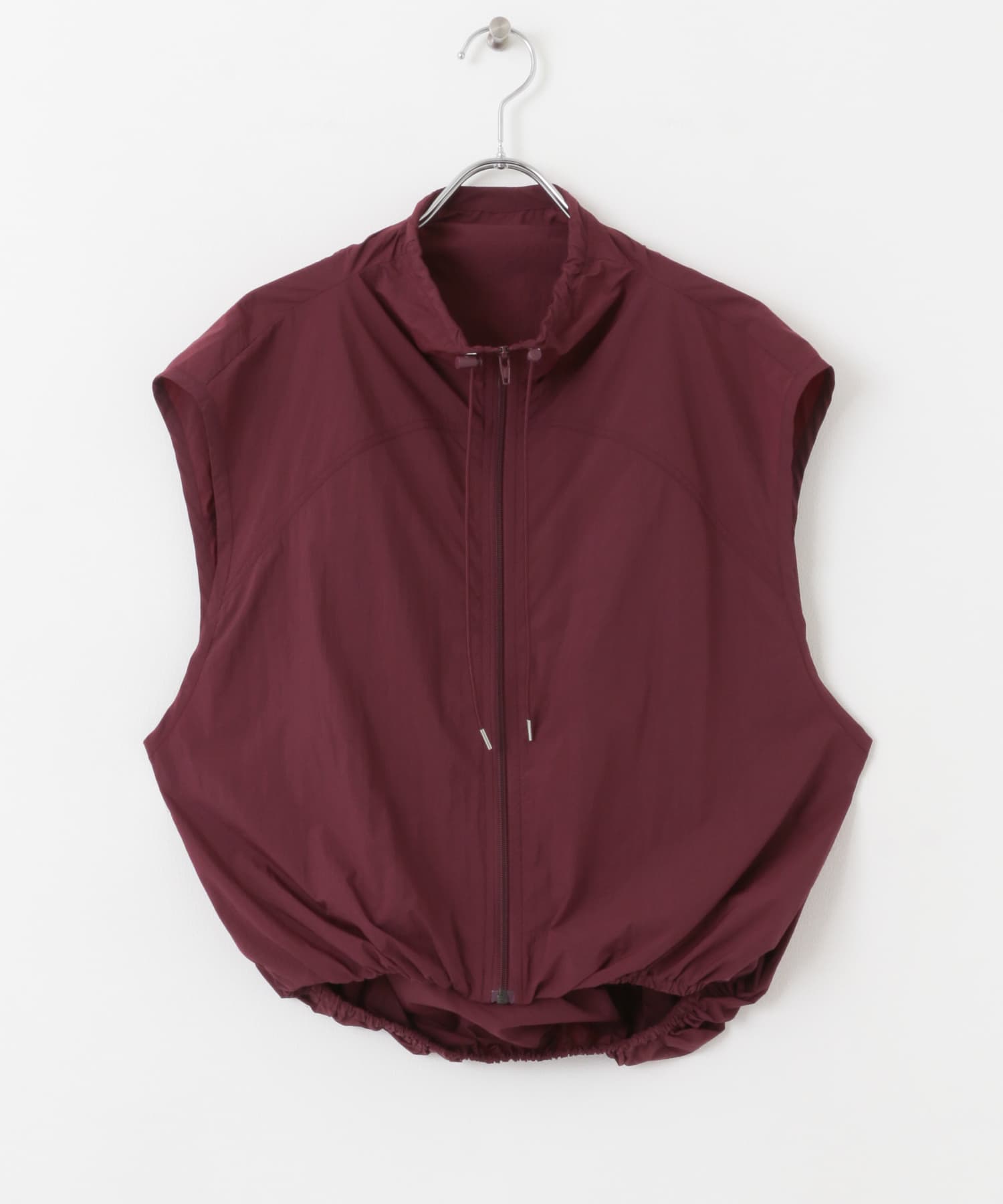 コンパクトZIPベスト BORDEAUX one