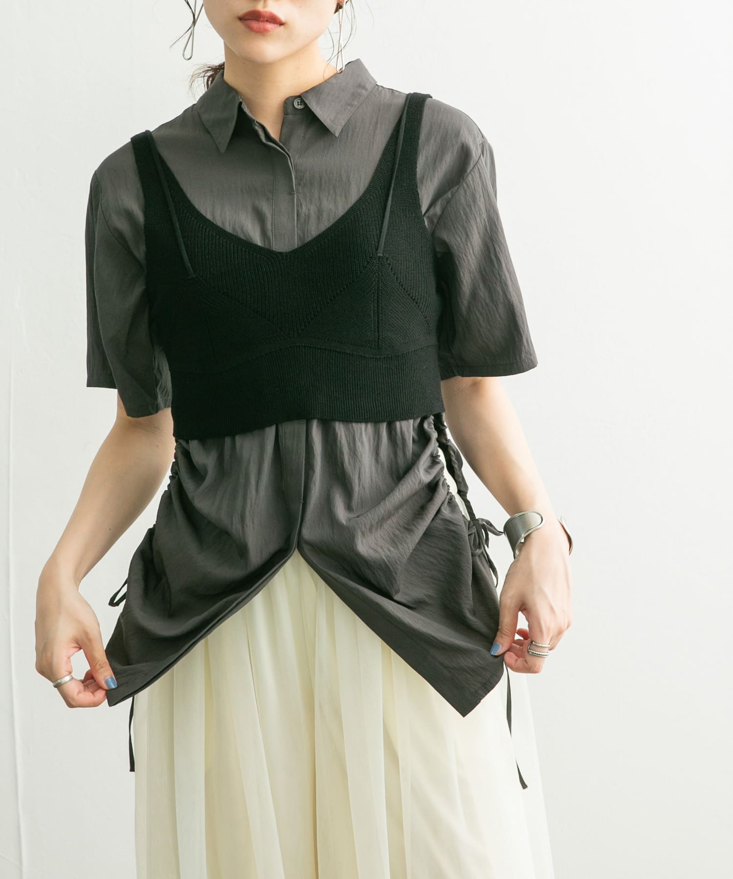 身長：160cm サイズ：one