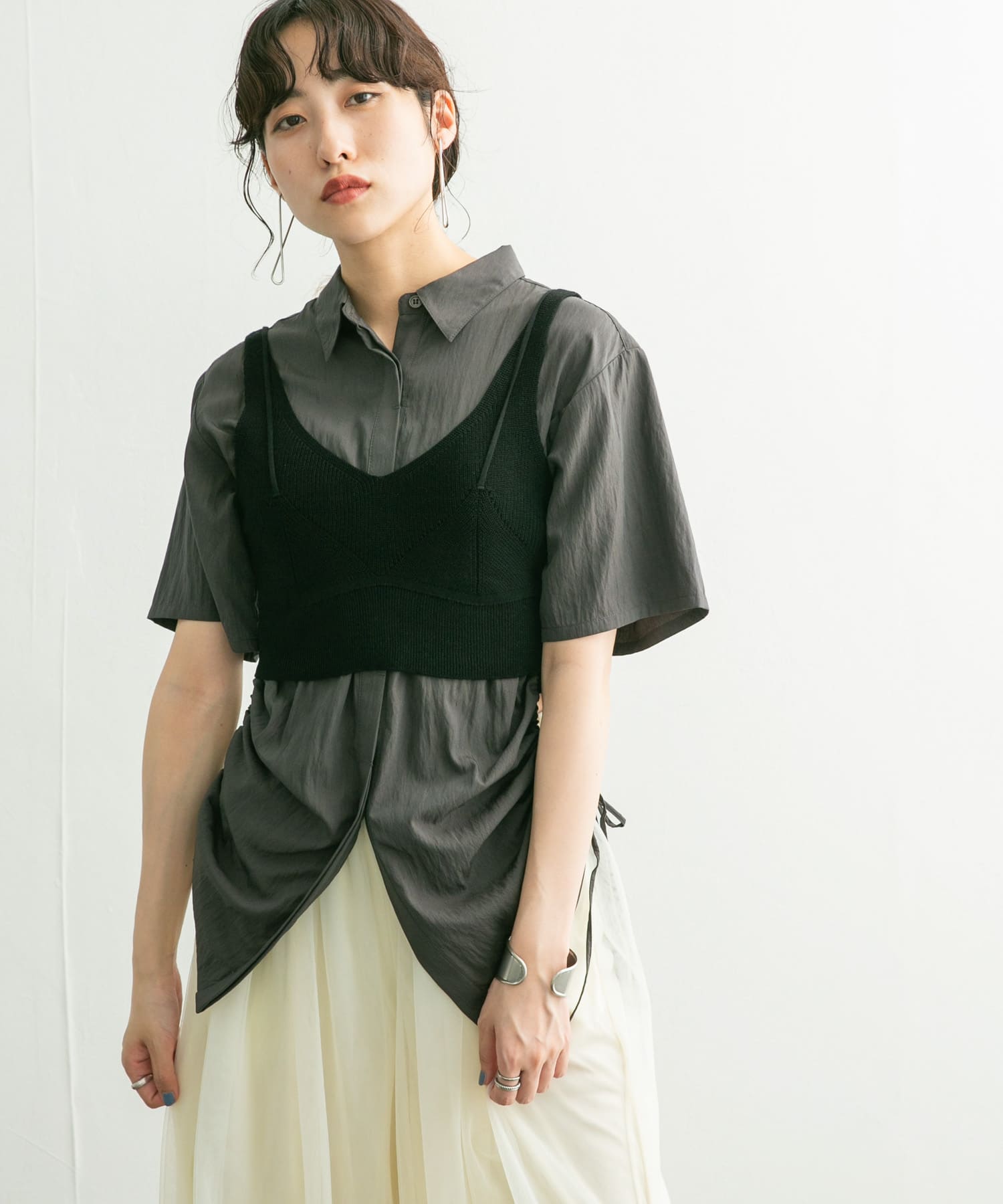 身長：160cm サイズ：one