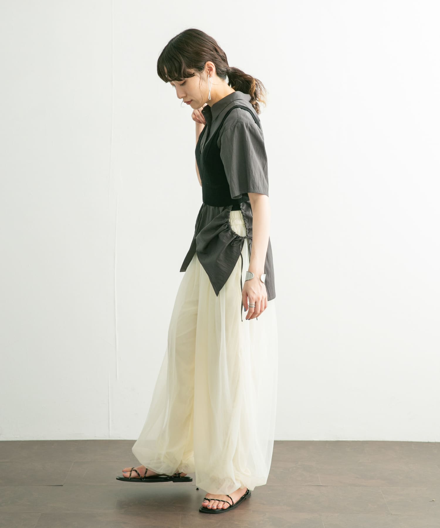 身長：160cm サイズ：one