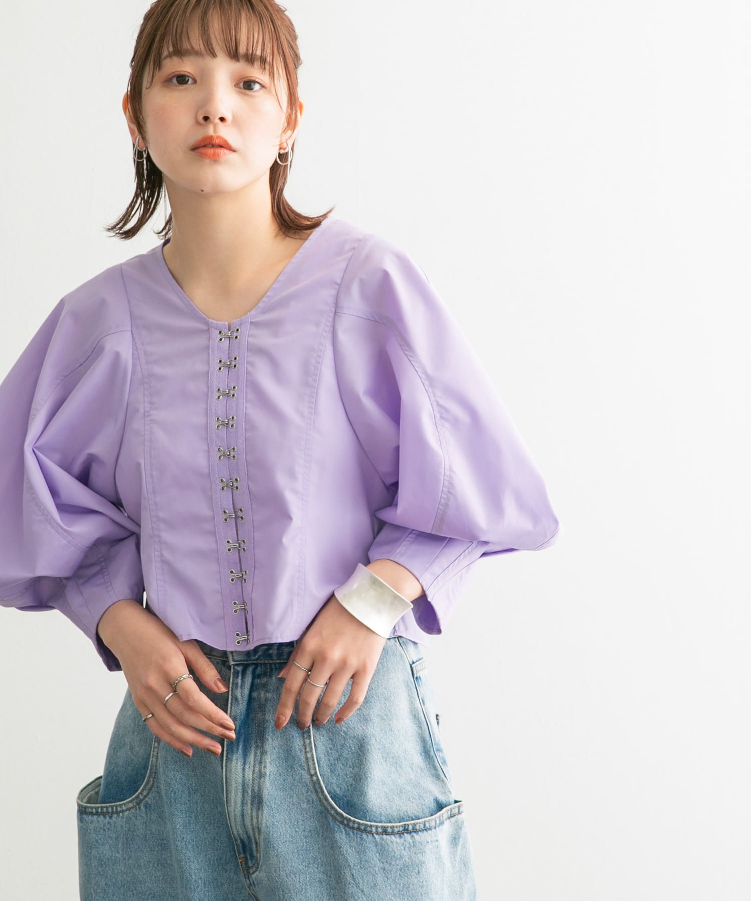 身長：160cm サイズ：one