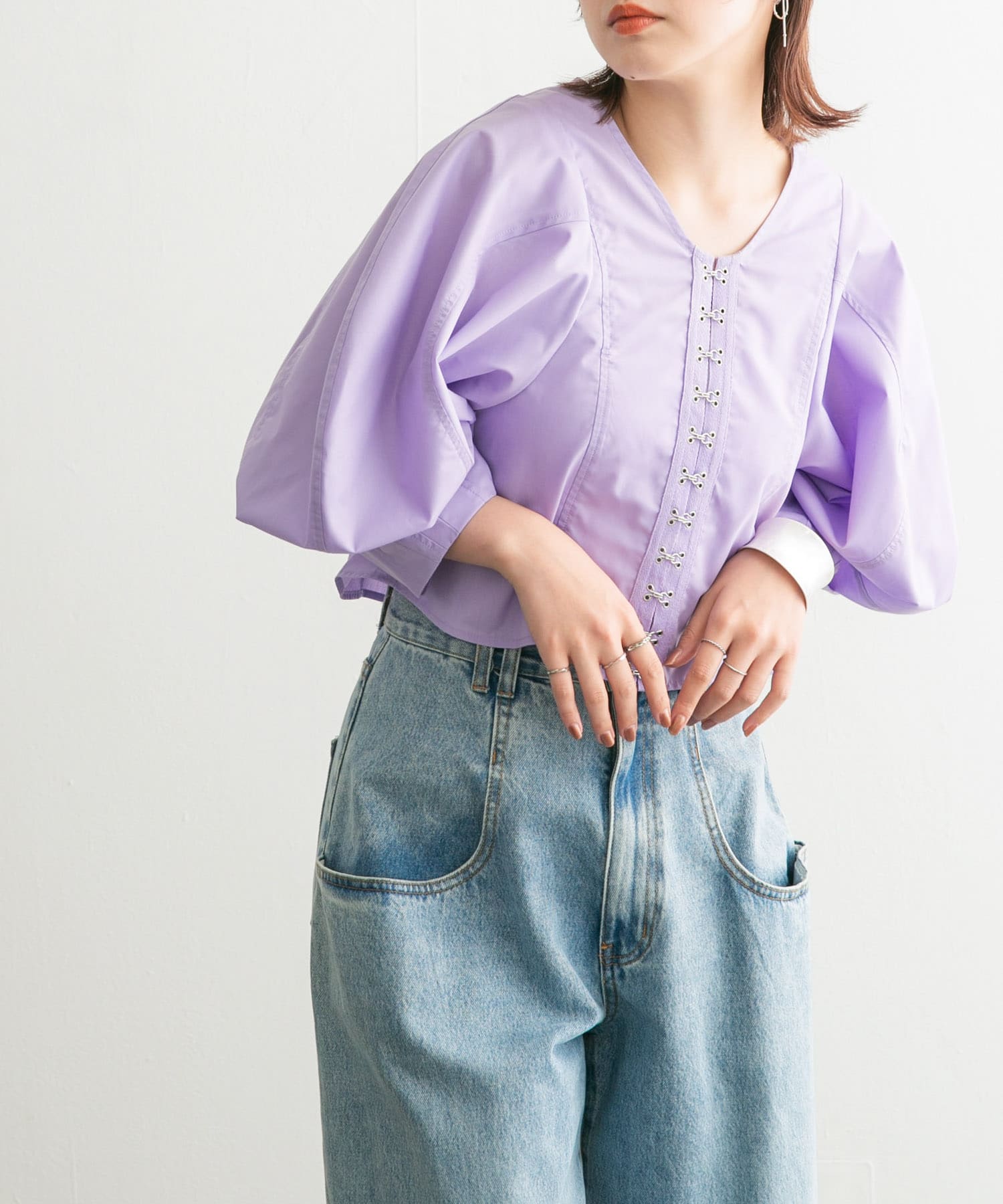 身長：160cm サイズ：one