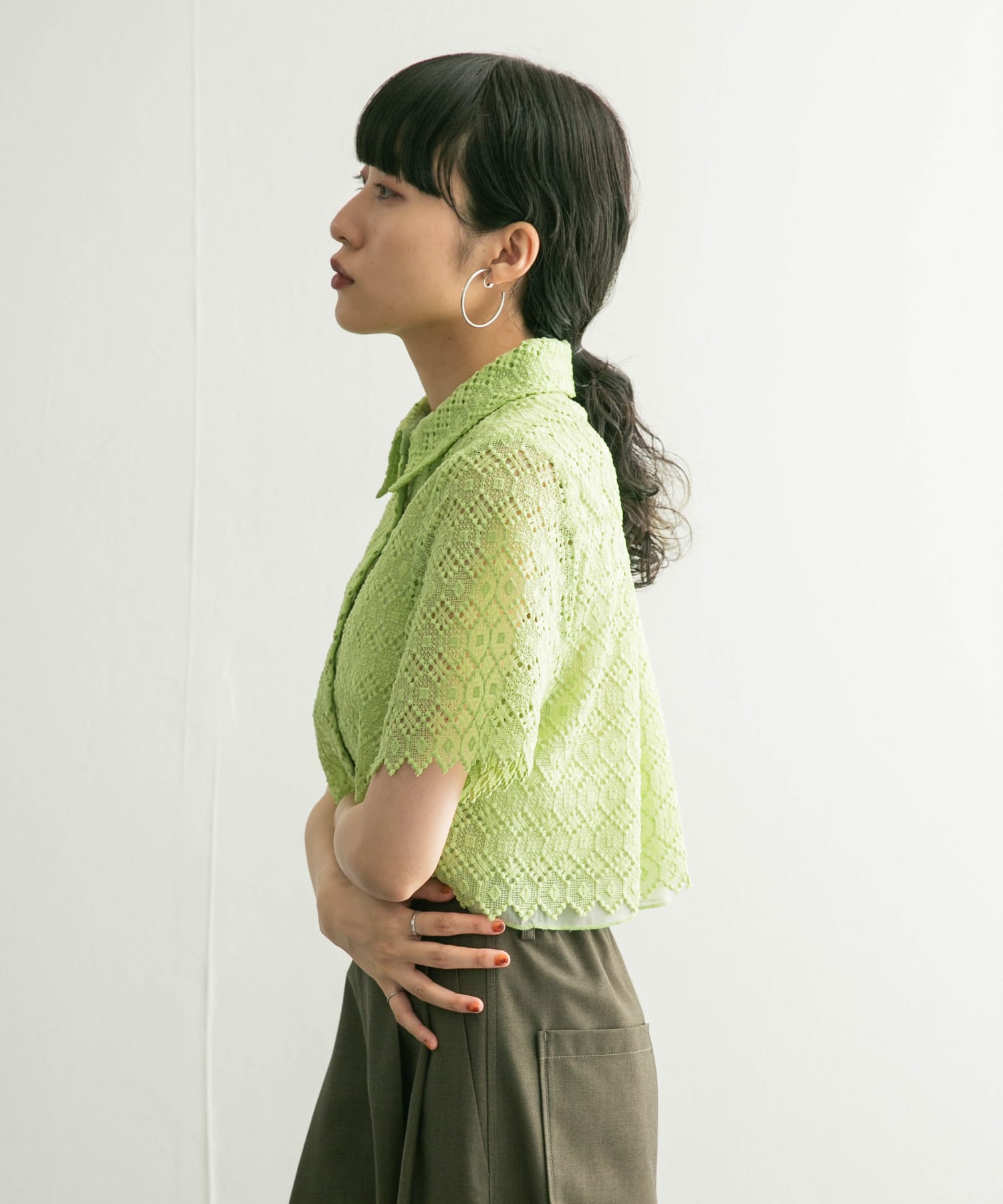 身長：160cm サイズ：one