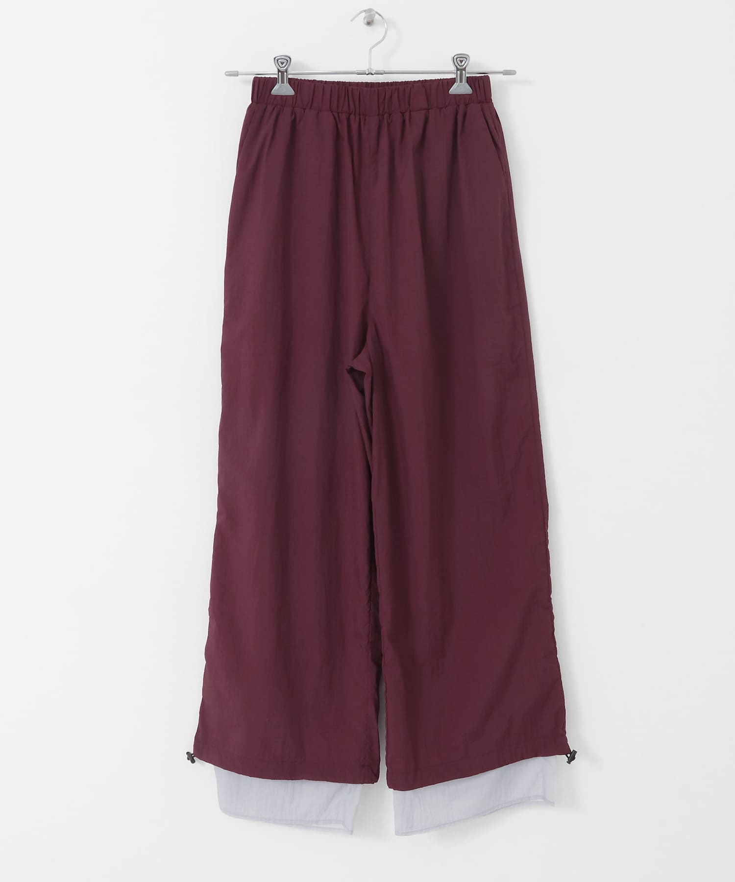 ドロストレイヤードパンツ BORDEAUX one