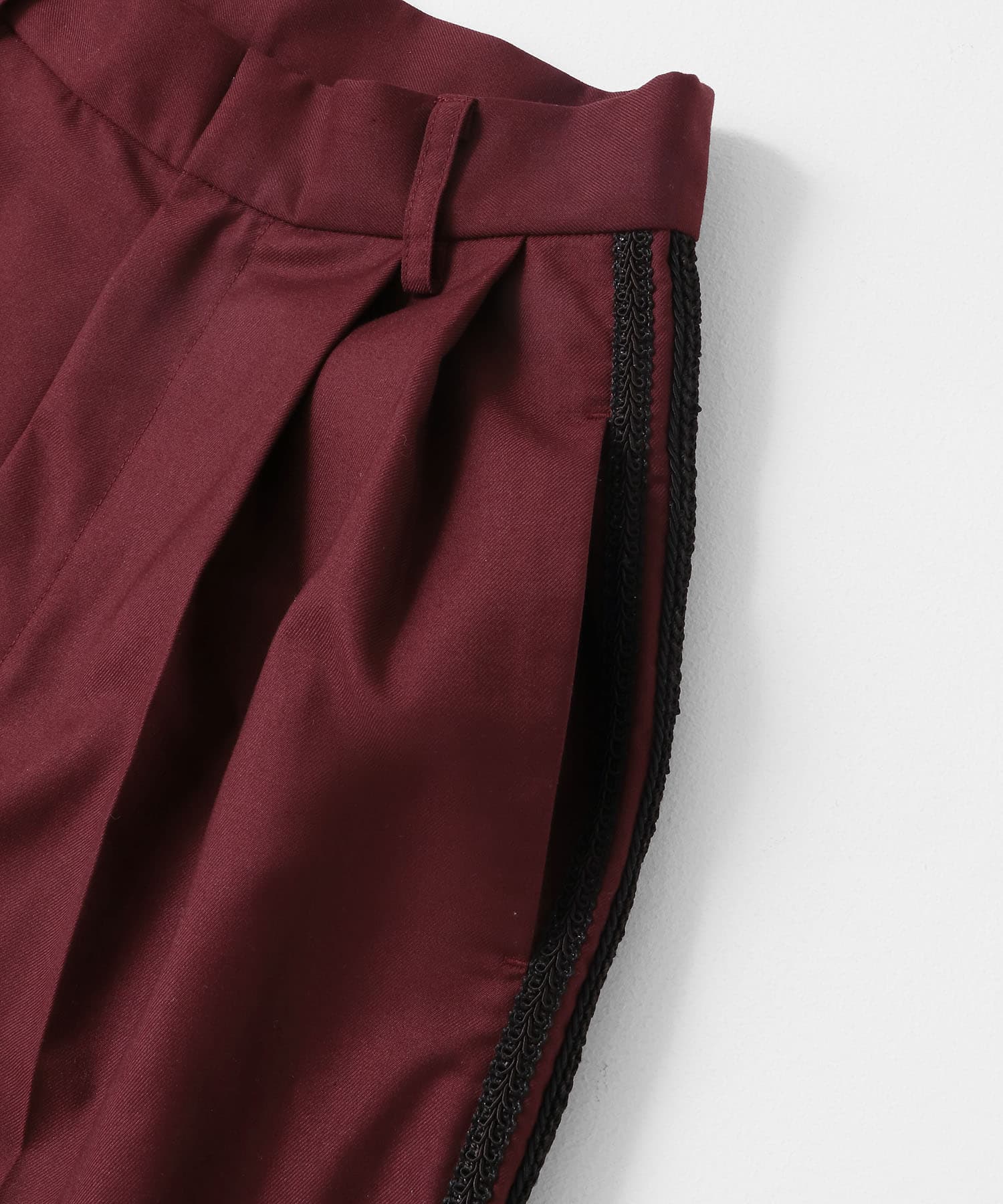 『2サイズ展開』ブレードラインタックパンツ BORDEUAX 36