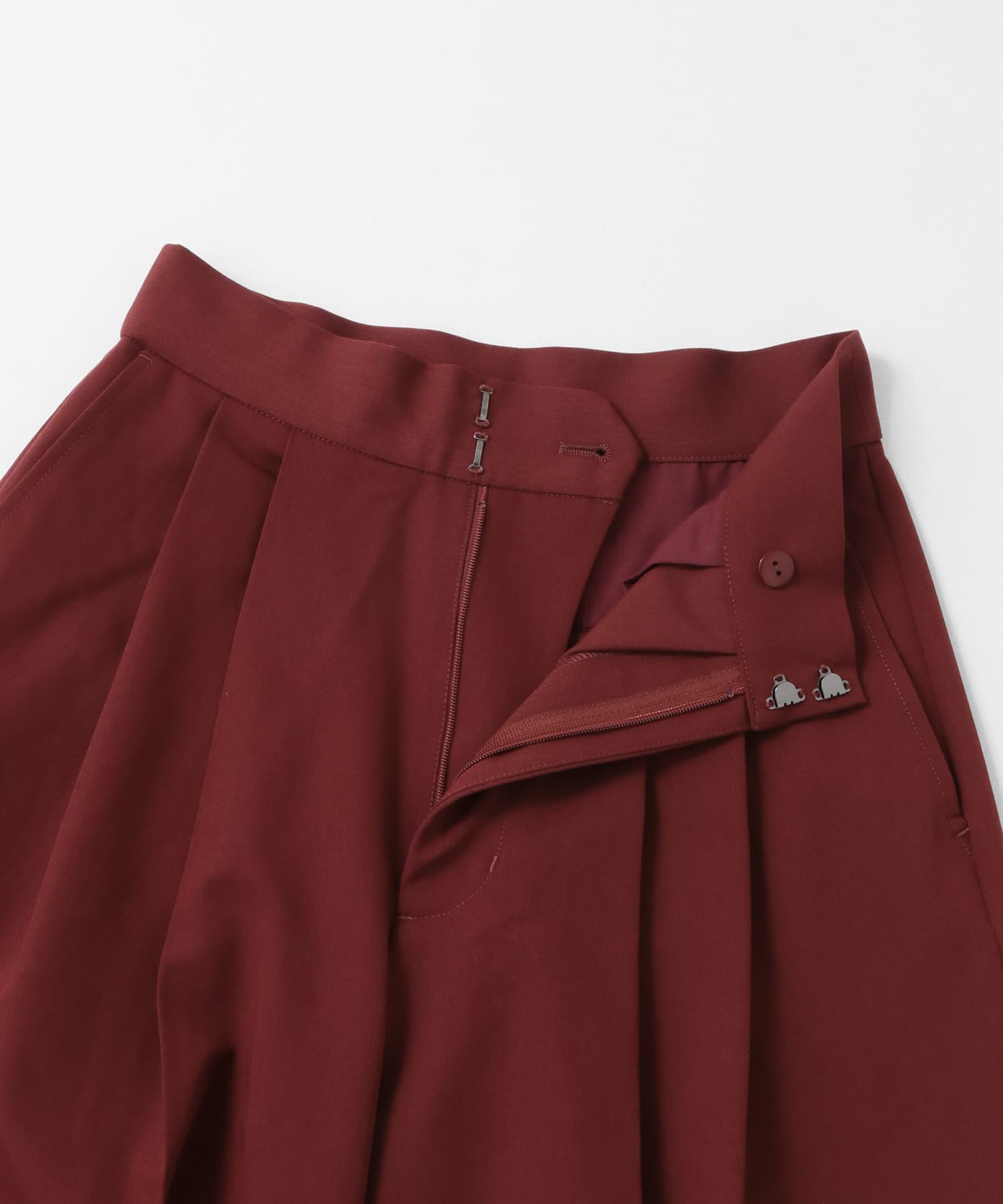 レースヘムクロップドパンツ BORDEAUX 36